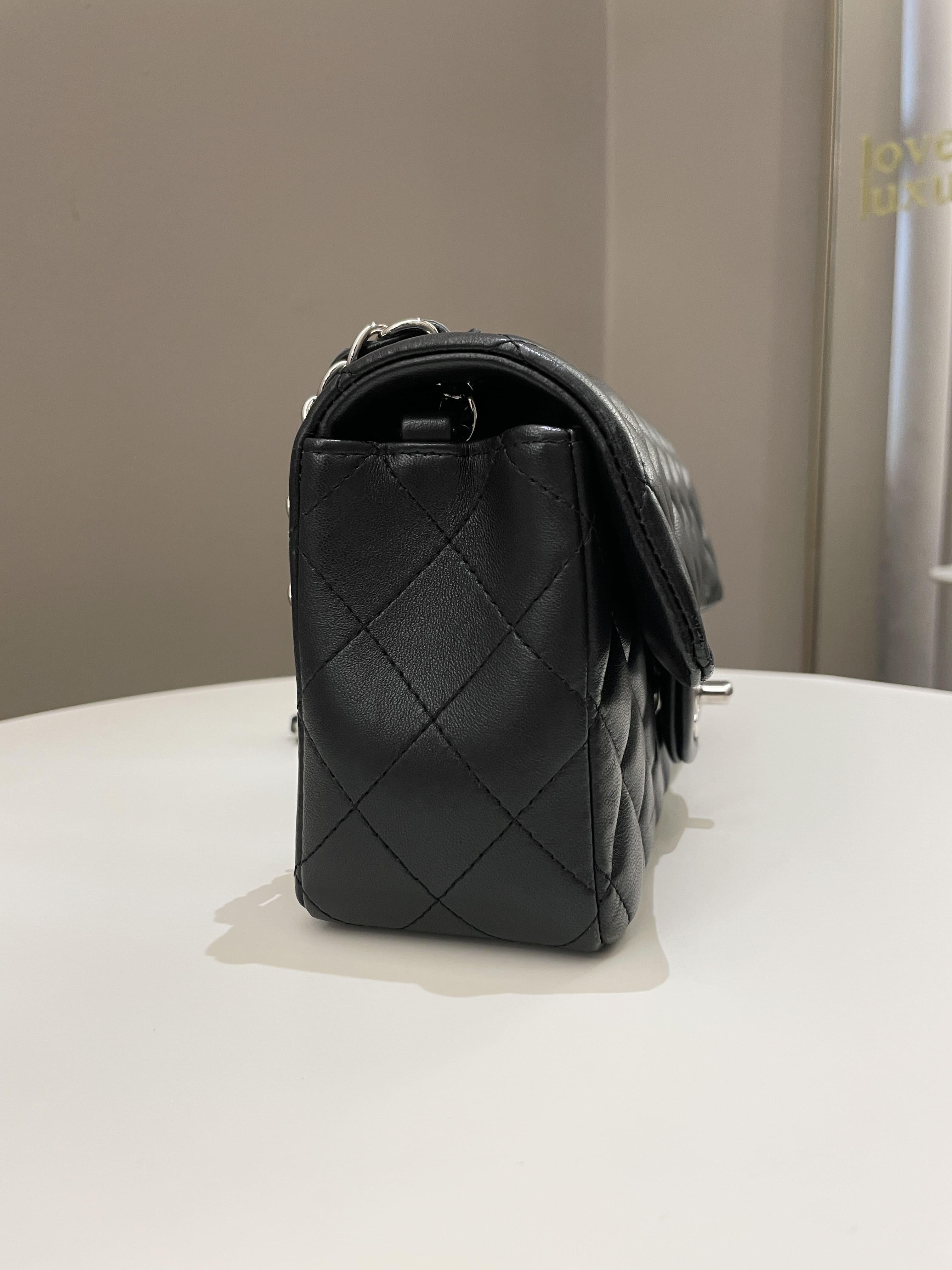 Chanel Classic Quilted Mini Rectangular Black Lambskin