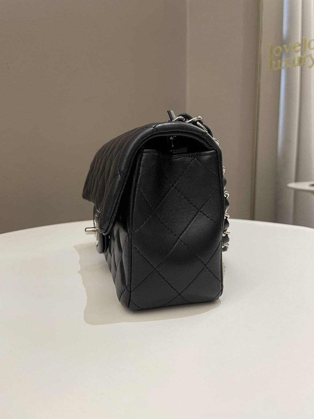 Chanel Classic Quilted Mini Rectangular Black Lambskin