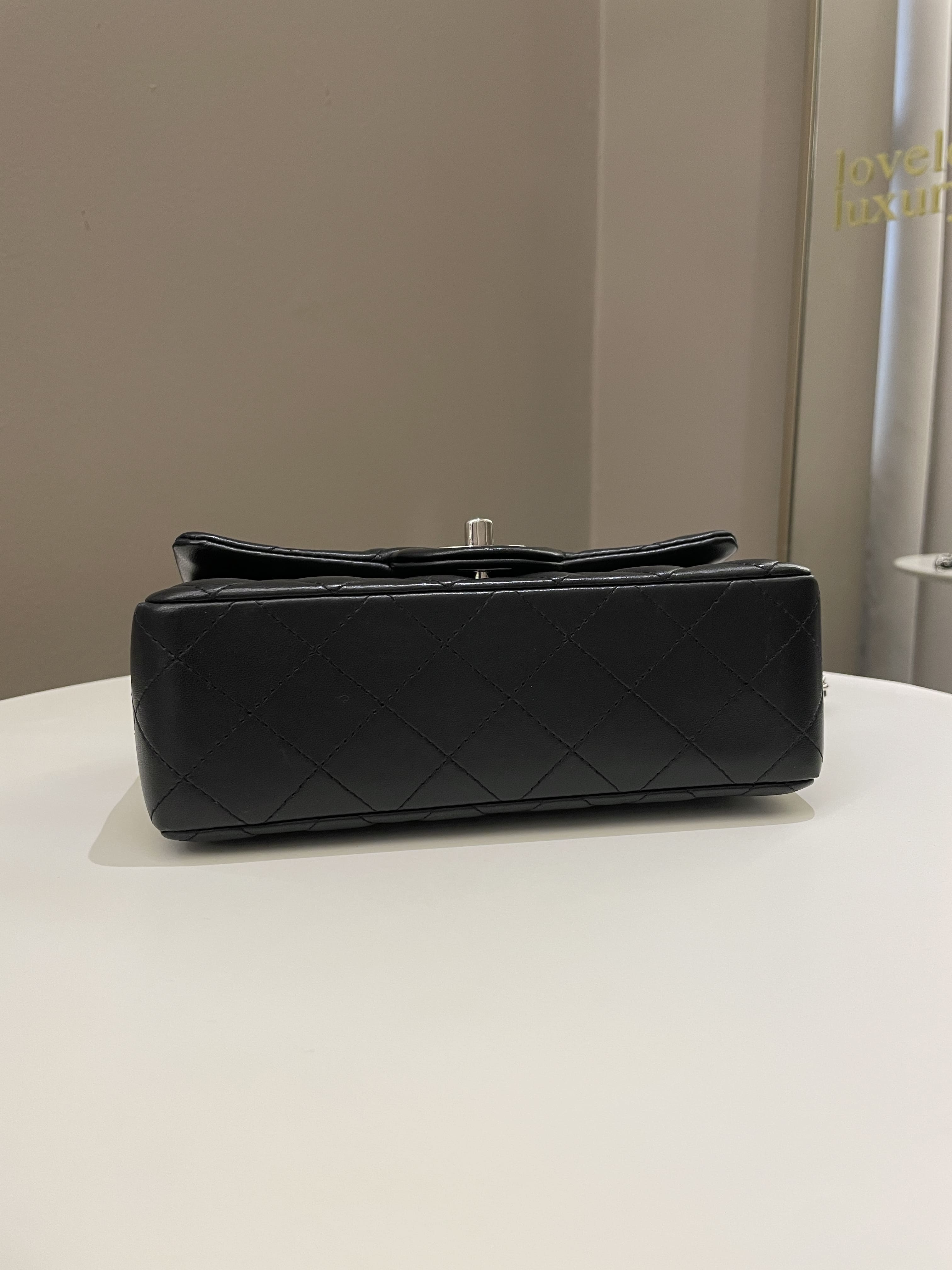 Chanel Classic Quilted Mini Rectangular Black Lambskin