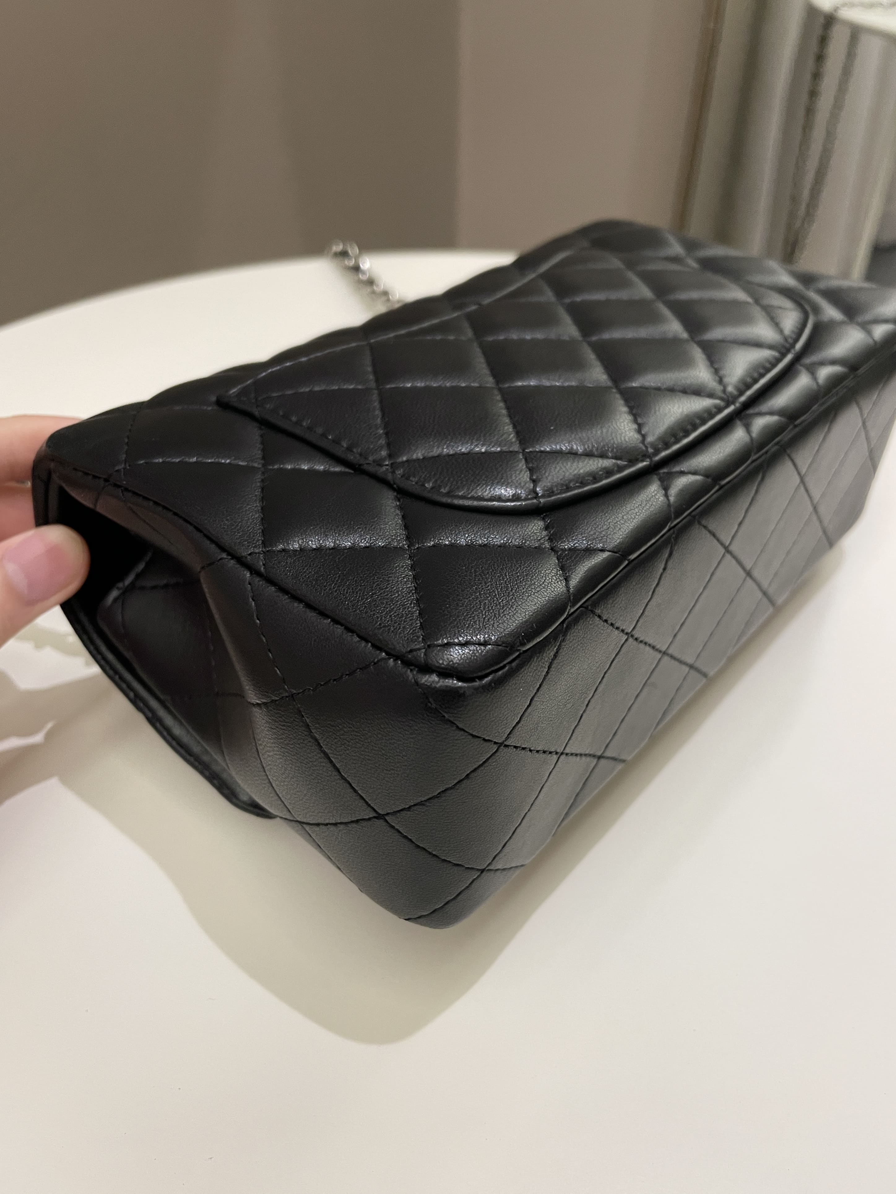 Chanel Classic Quilted Mini Rectangular Black Lambskin