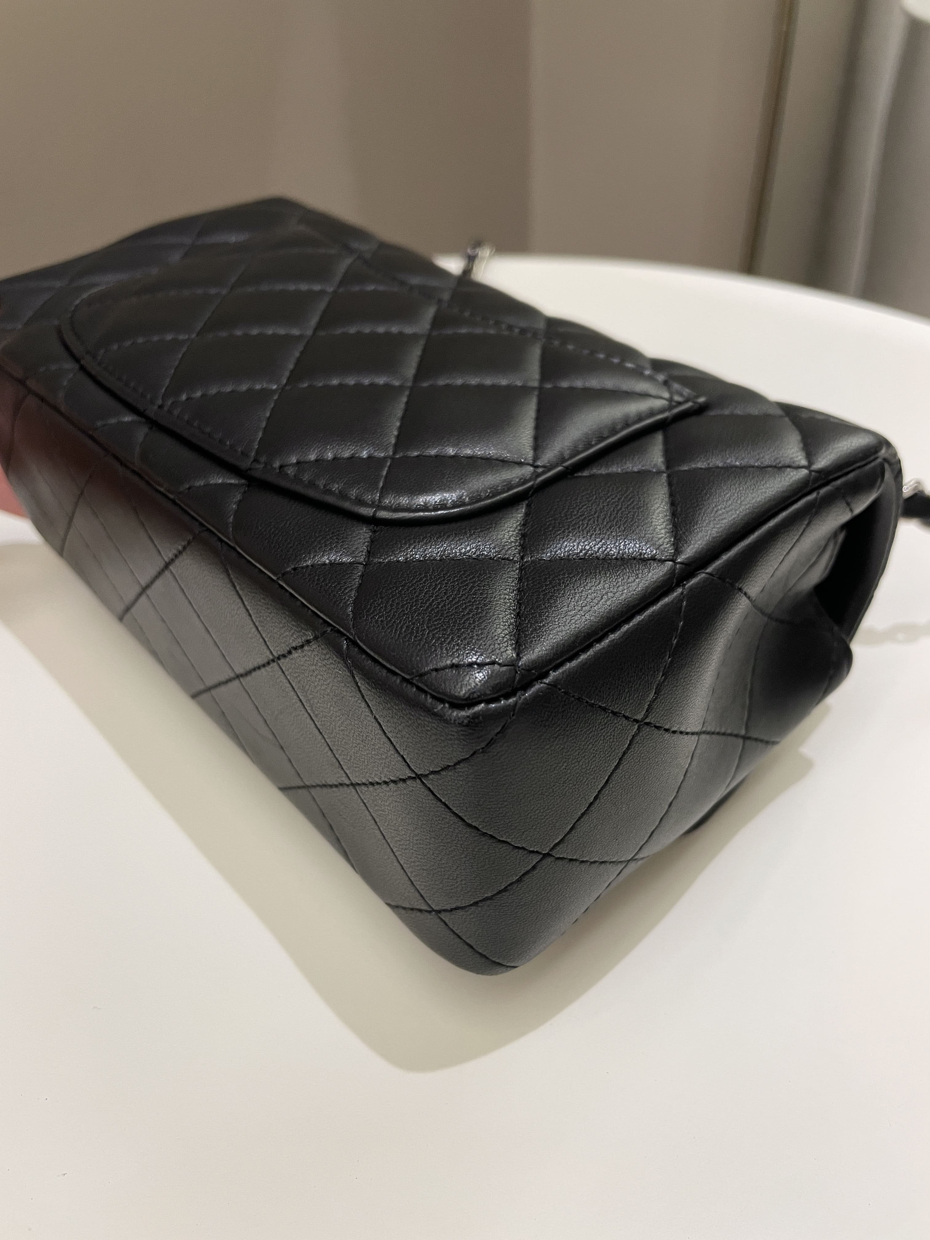 Chanel Classic Quilted Mini Rectangular Black Lambskin