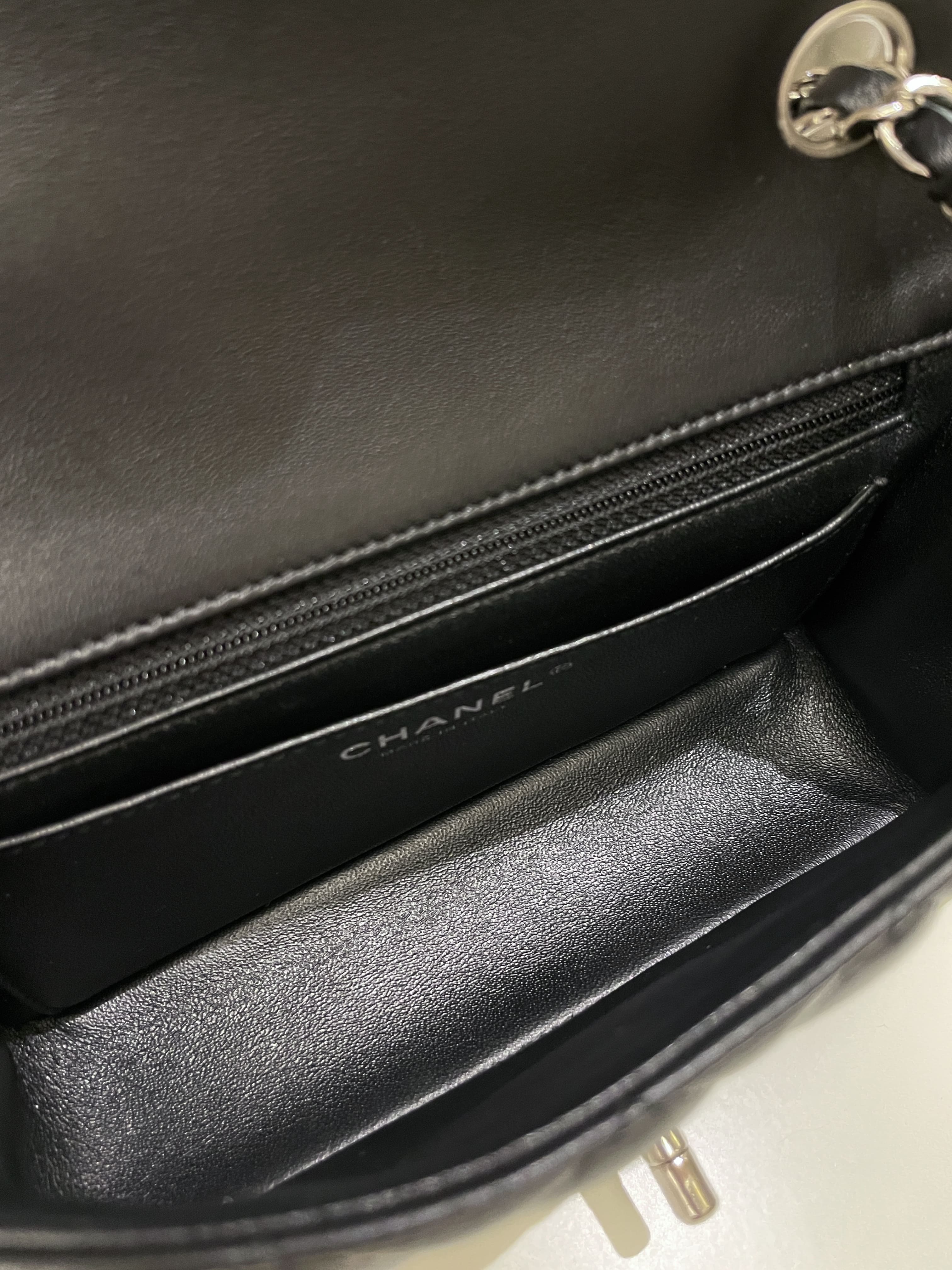 Chanel Classic Quilted Mini Rectangular Black Lambskin