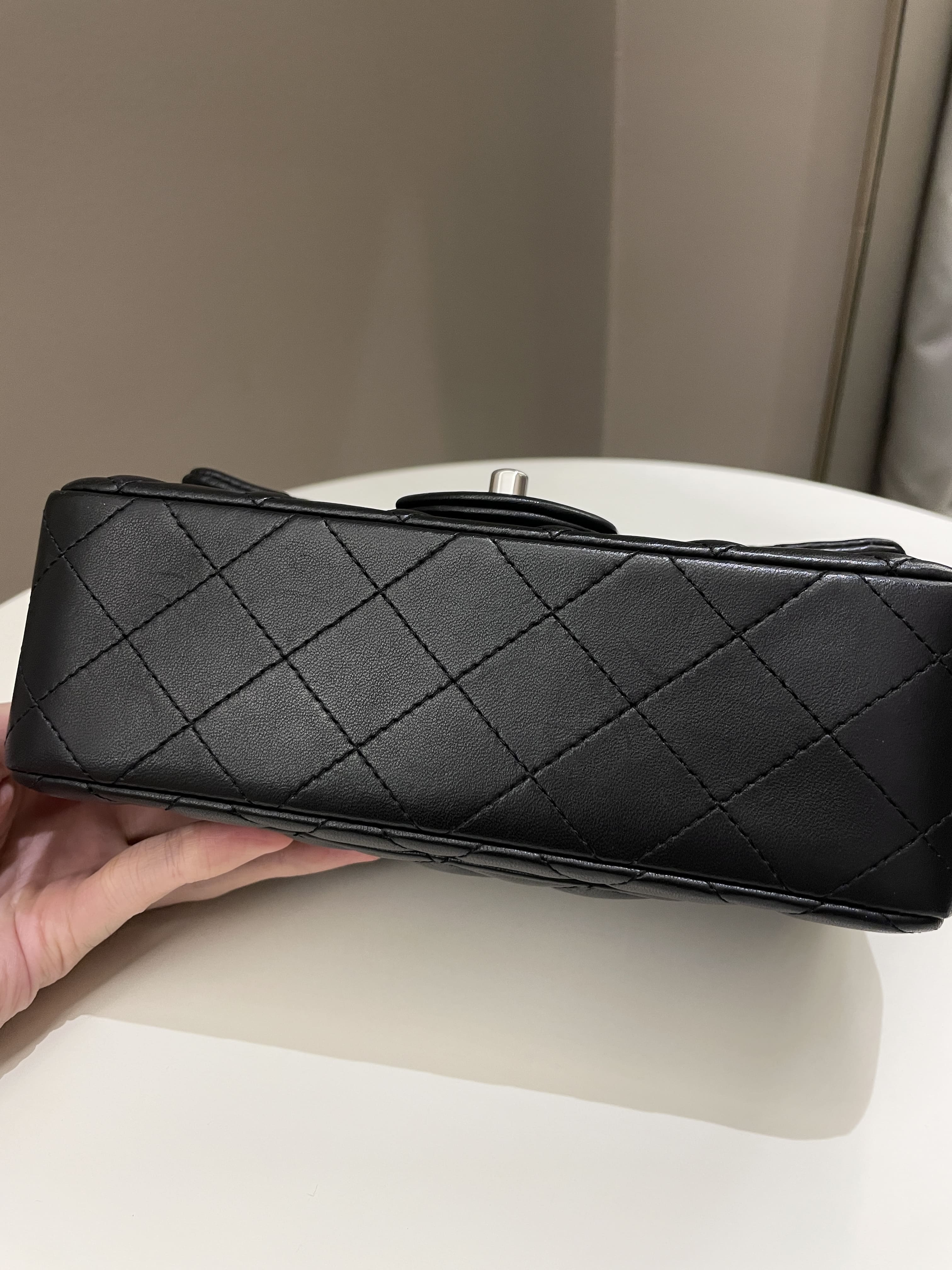 Chanel Classic Quilted Mini Rectangular Black Lambskin