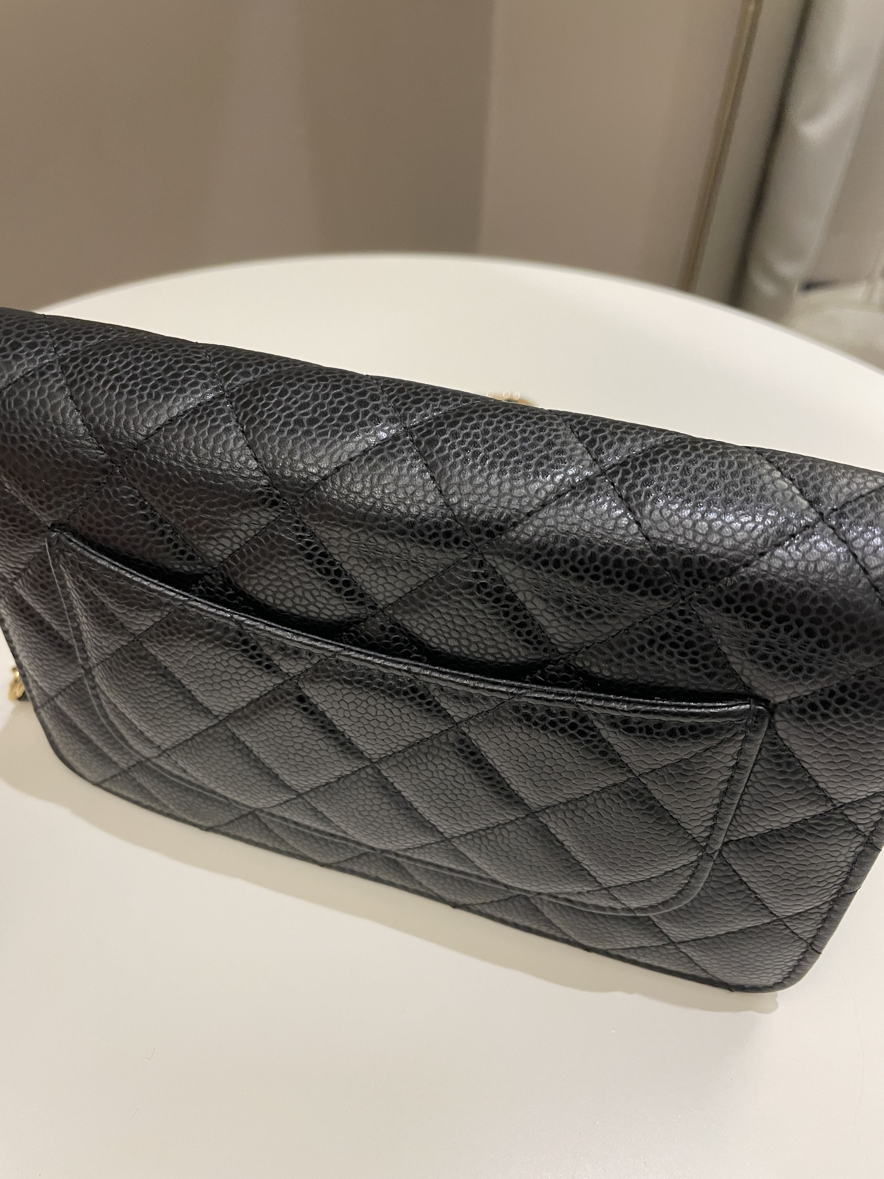 Chanel Classic Quilted Wallet on Chain Black Caviar