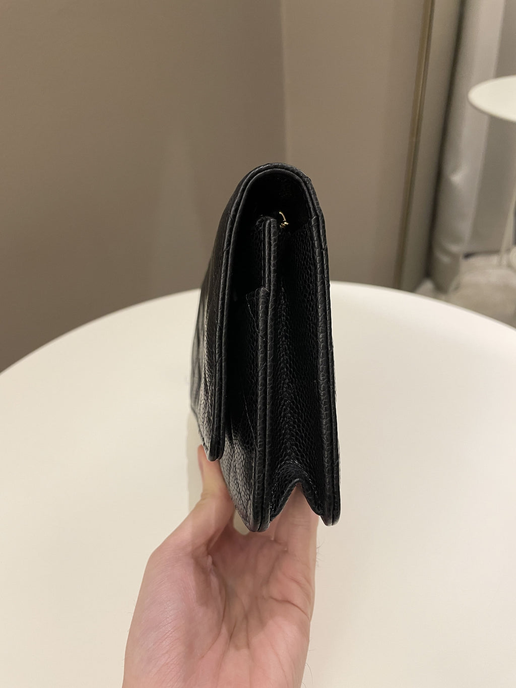 Chanel Classic Quilted Wallet on Chain Black Caviar