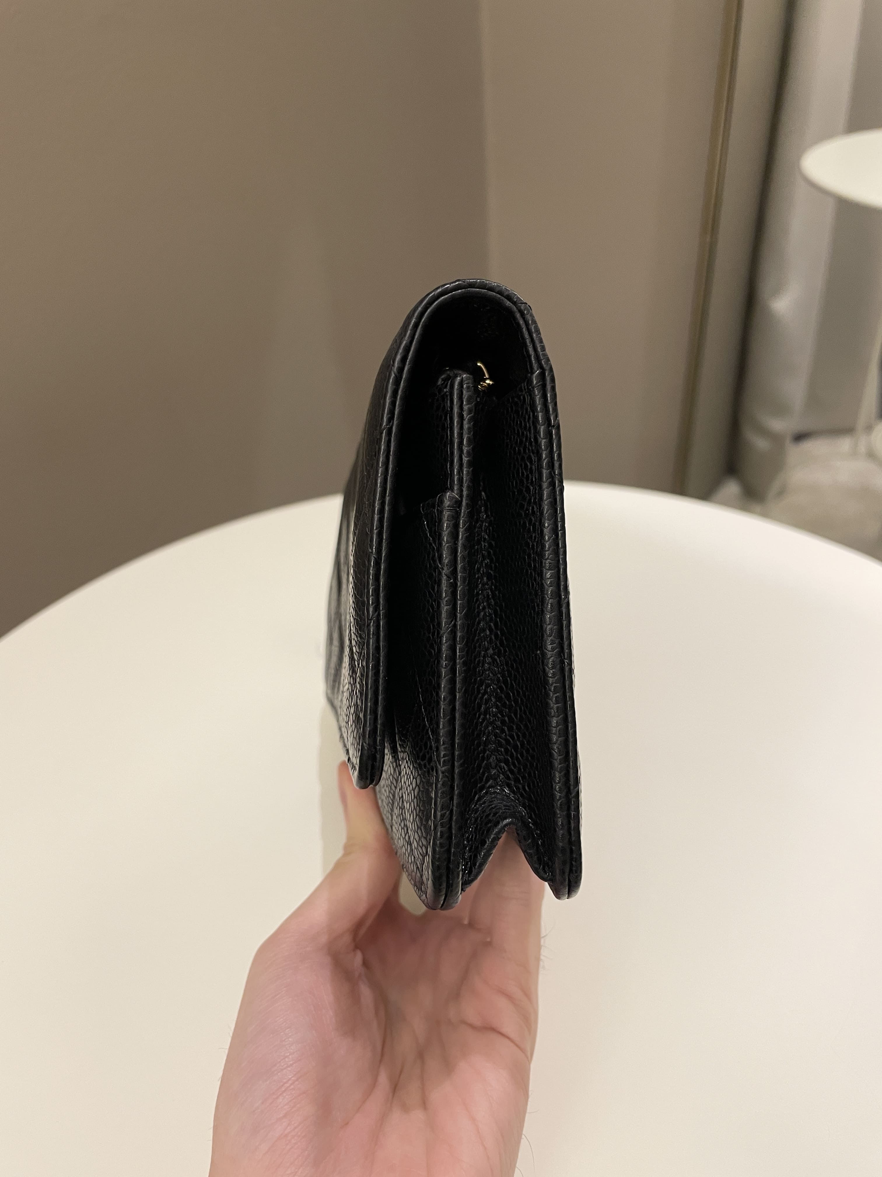 Chanel Classic Quilted Wallet on Chain Black Caviar