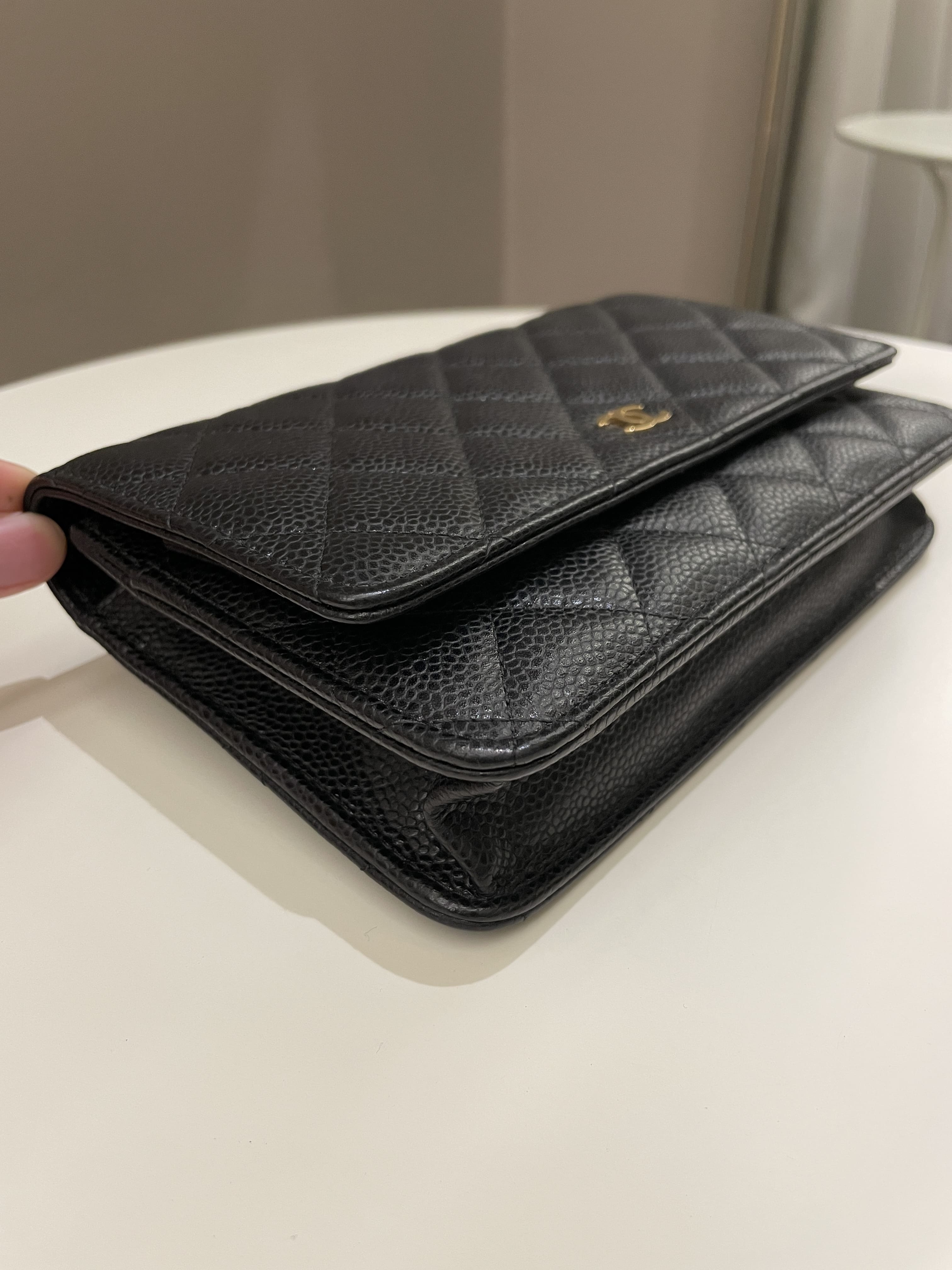 Chanel Classic Quilted Wallet on Chain Black Caviar