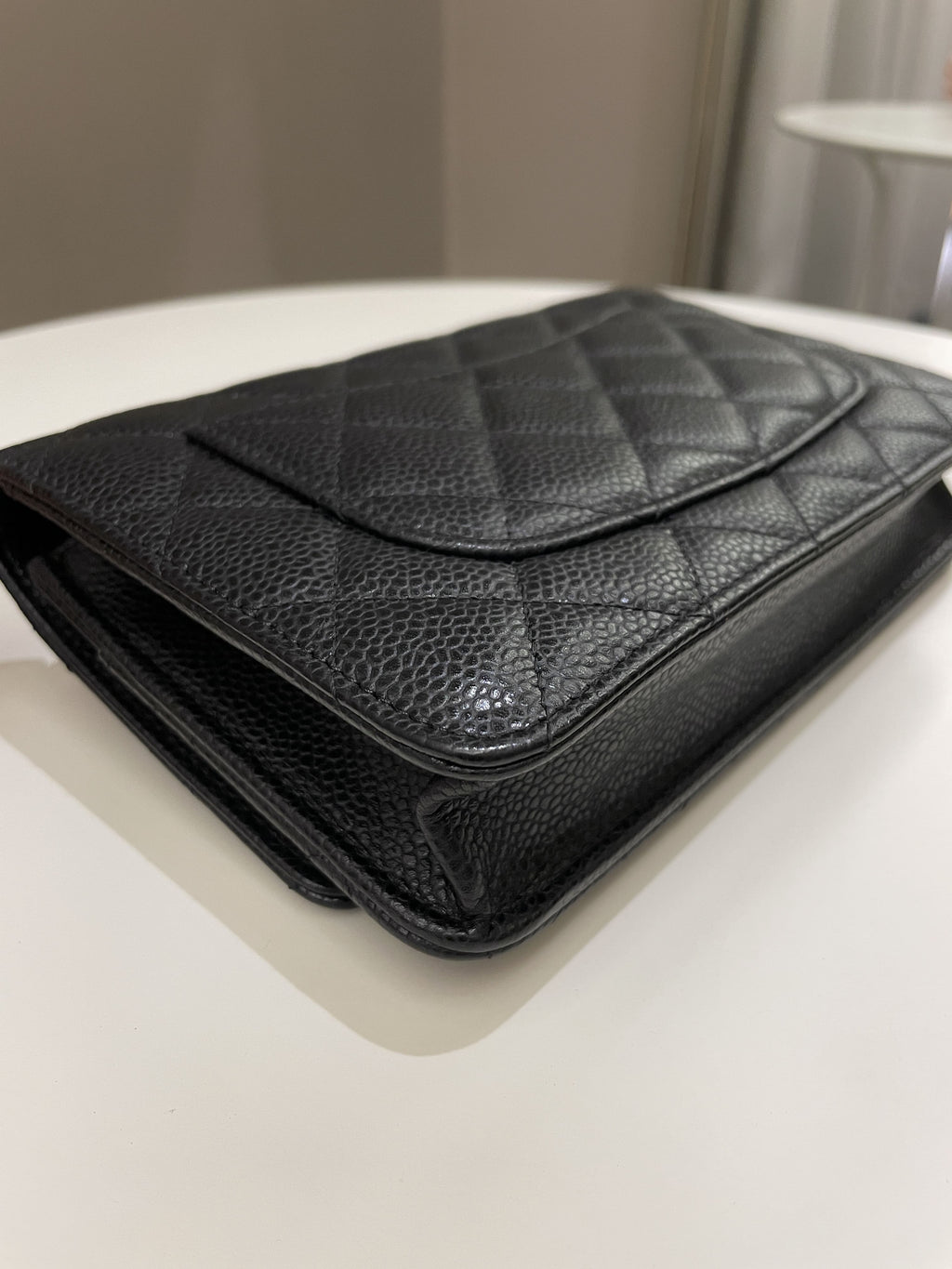 Chanel Classic Quilted Wallet on Chain Black Caviar