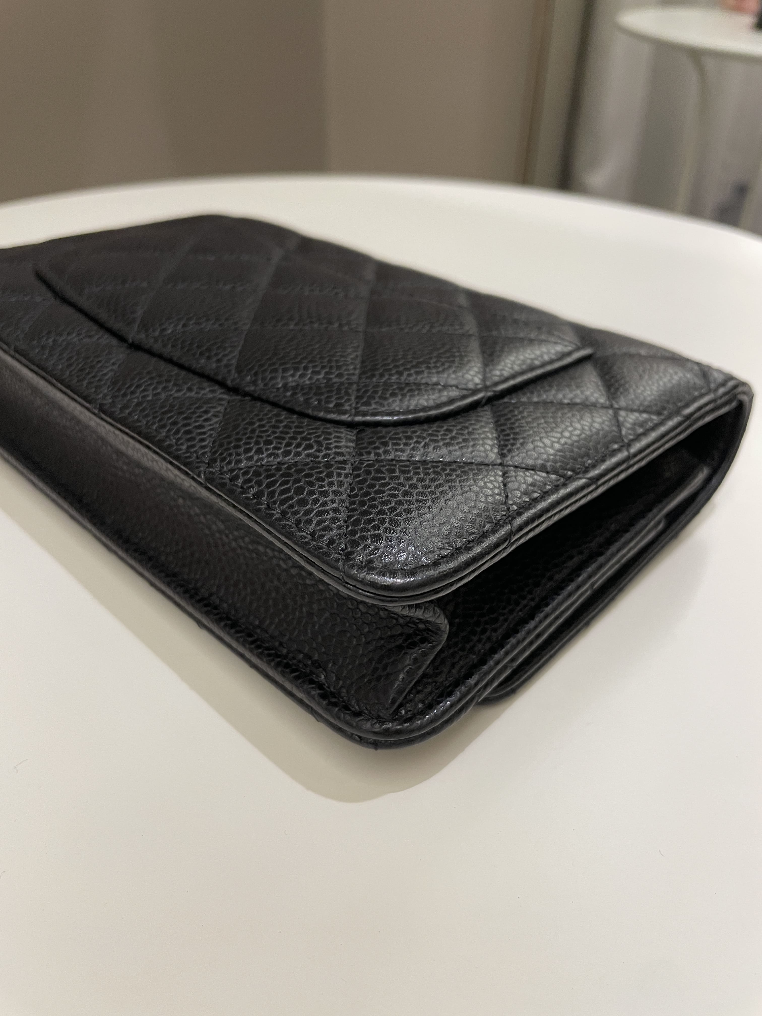 Chanel Classic Quilted Wallet on Chain Black Caviar
