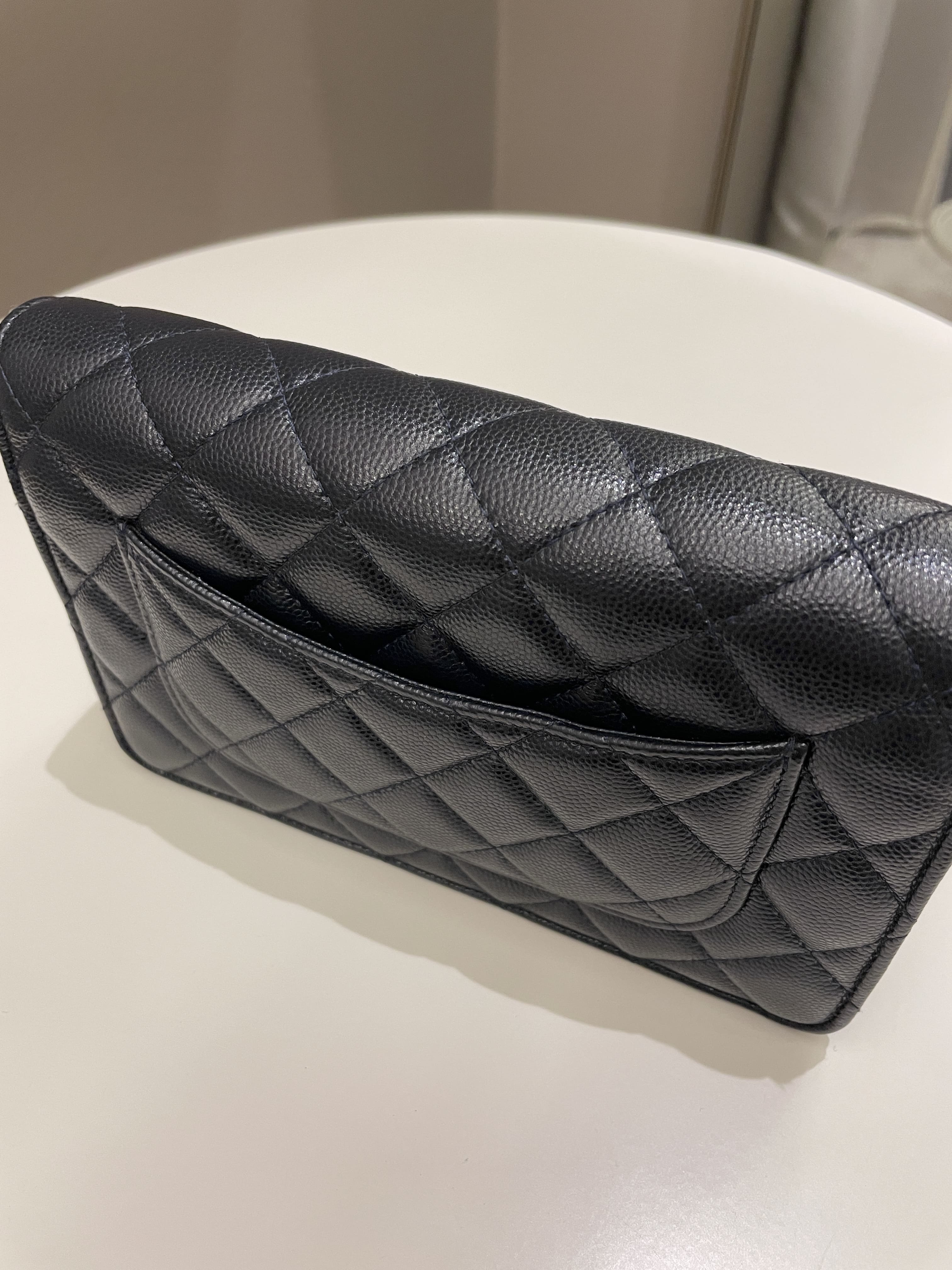 Chanel Classic Quilted Wallet on Chain Midnight Blue Caviar