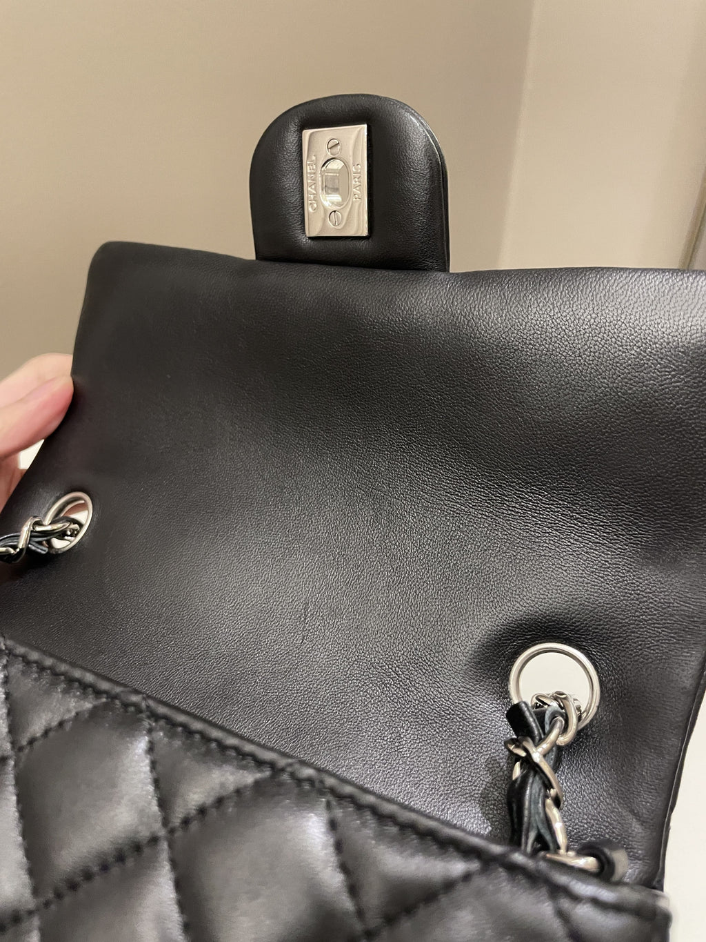 Chanel Classic Quilted Mini Rectangular Black Lambskin