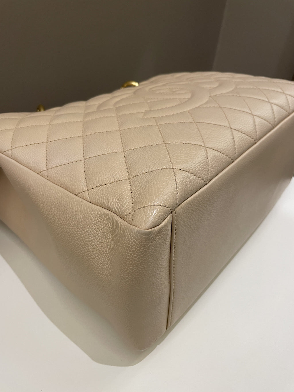 Chanel Classic Quilted GST Beige Caviar