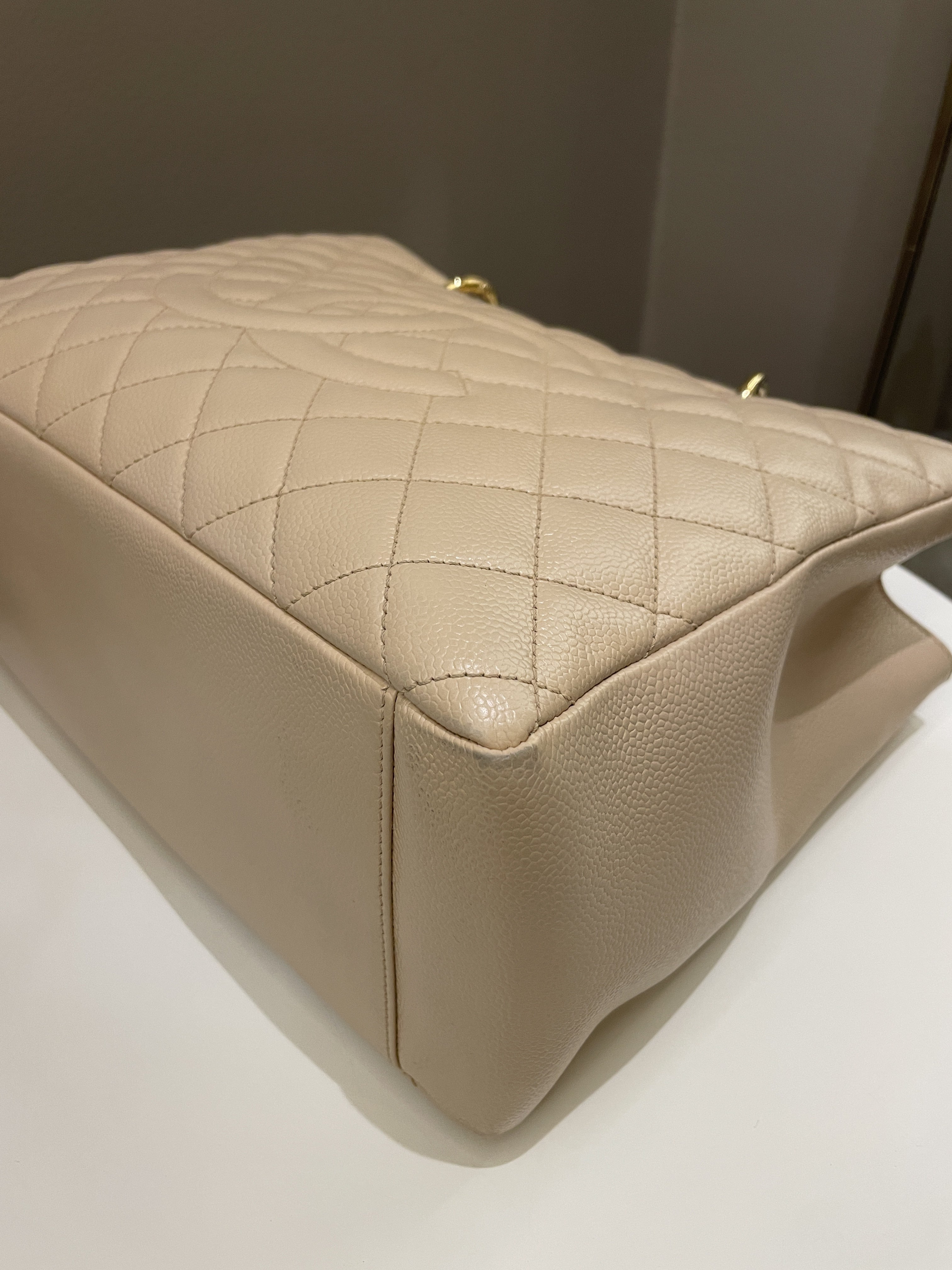 Chanel Classic Quilted GST Beige Caviar