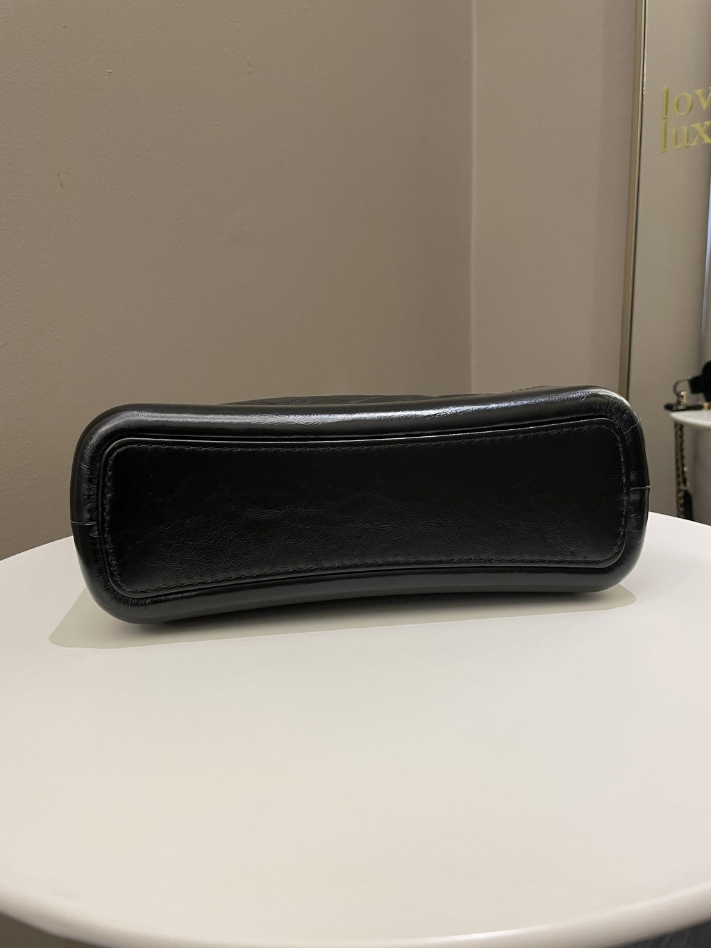 Chanel Quilted Gabrielle Hobo Black Aged Calfskin