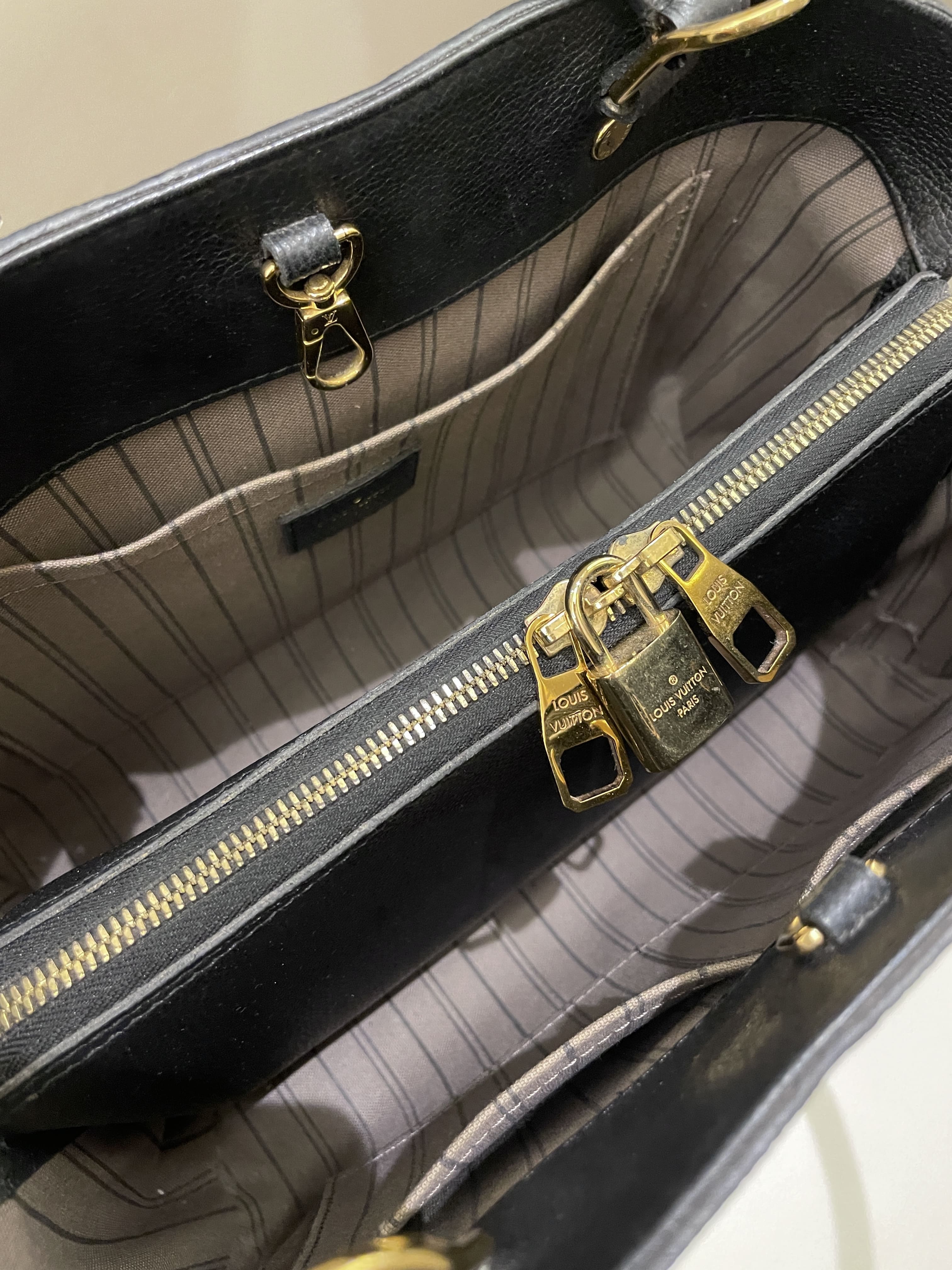 Louis Vuitton Montaigne MM Black Empreinte