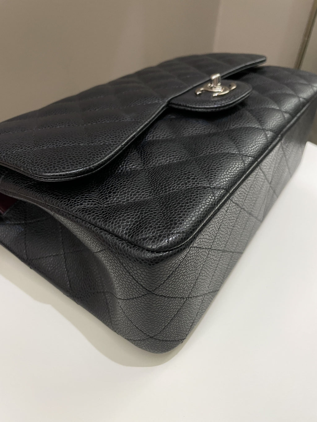 Chanel Classic Quilted Jumbo Double Flap Black Caviar