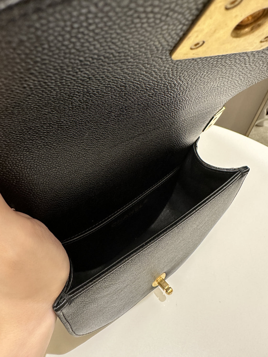 Chanel Quilted Curve Boy Bag Black Caviar