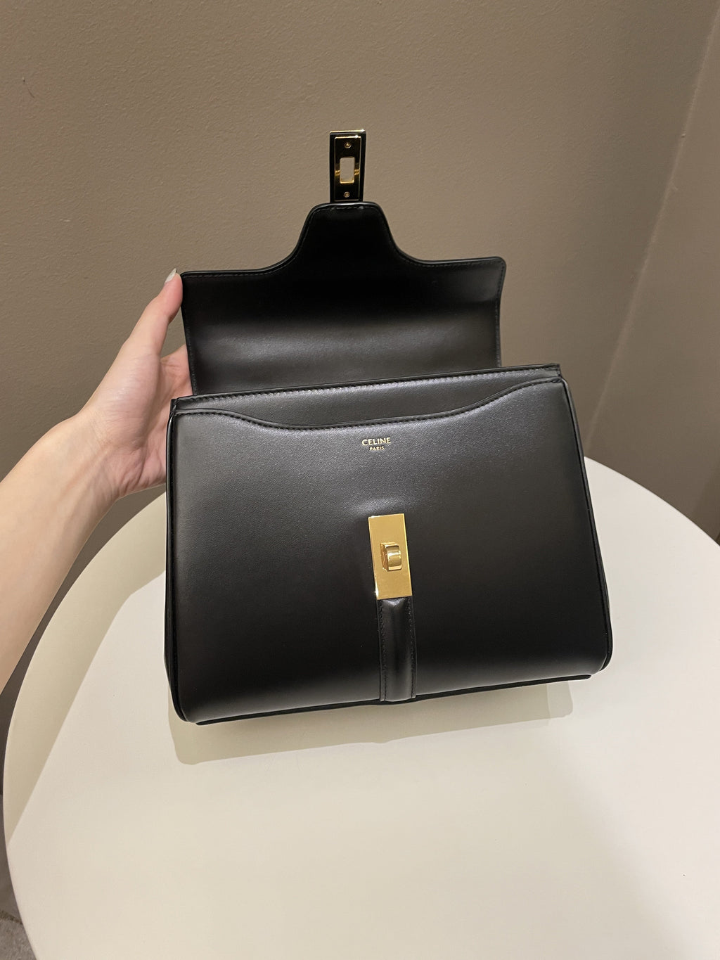 Celine Small 16  Black Calfskin