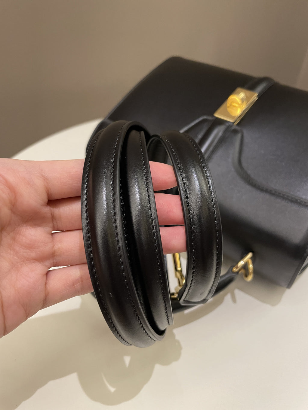Celine Small 16  Black Calfskin