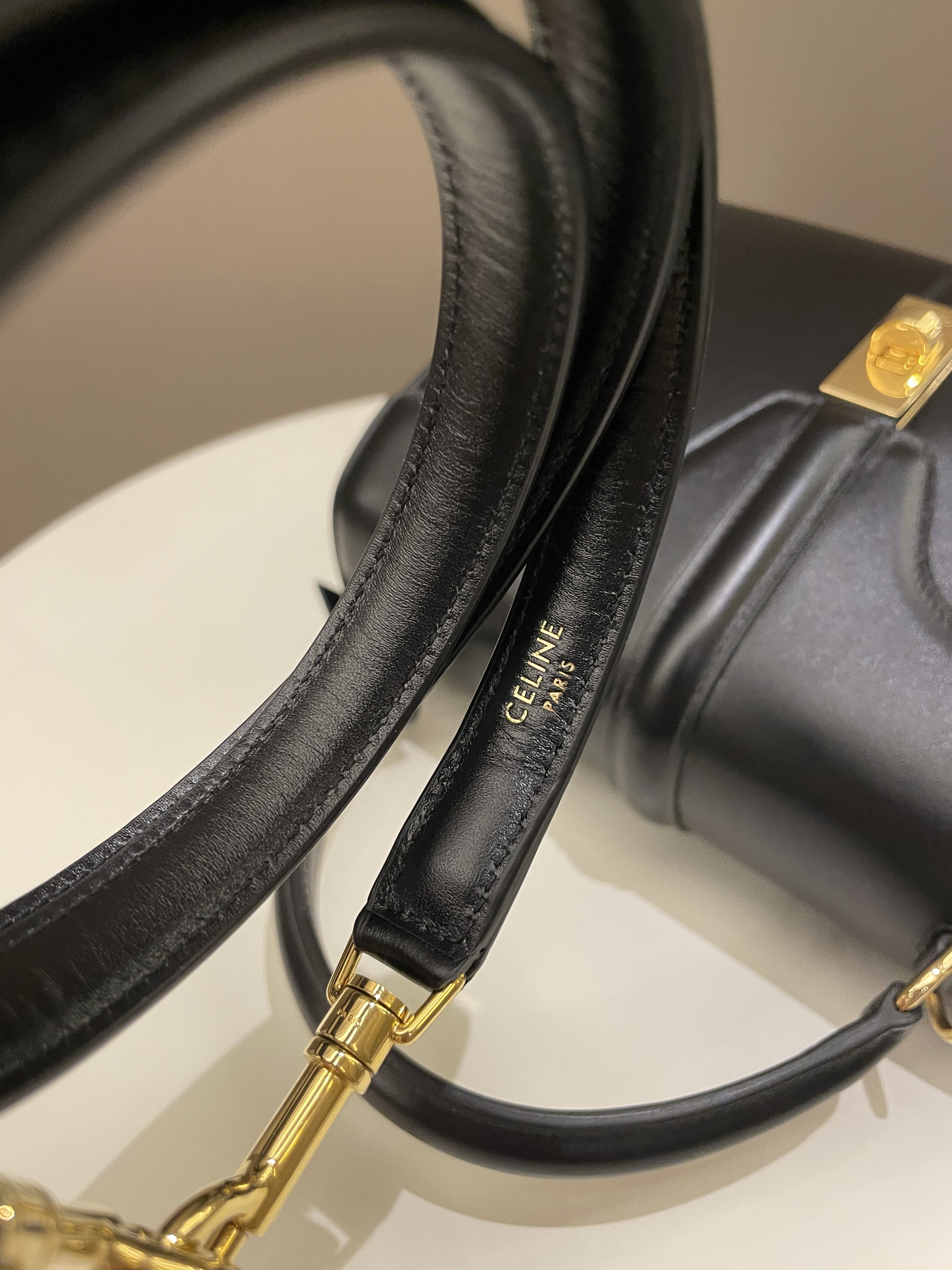 Celine Small 16  Black Calfskin