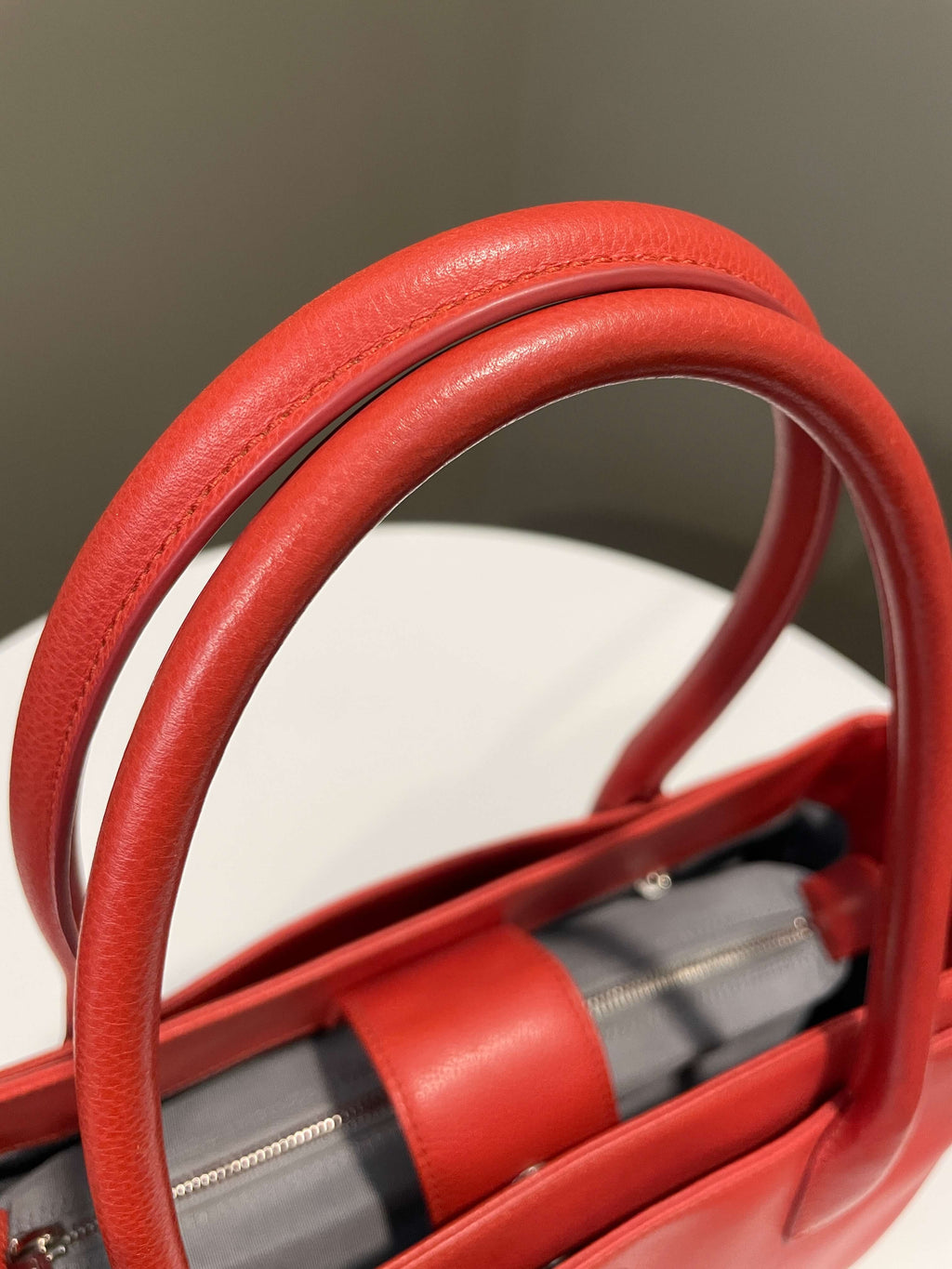 Chanel Executive Tote Coral Red Calfskin
