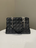 Dior Cannage Shoulder Bag Black Lambskin