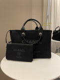 Chanel Deauville Shopper Tote Black