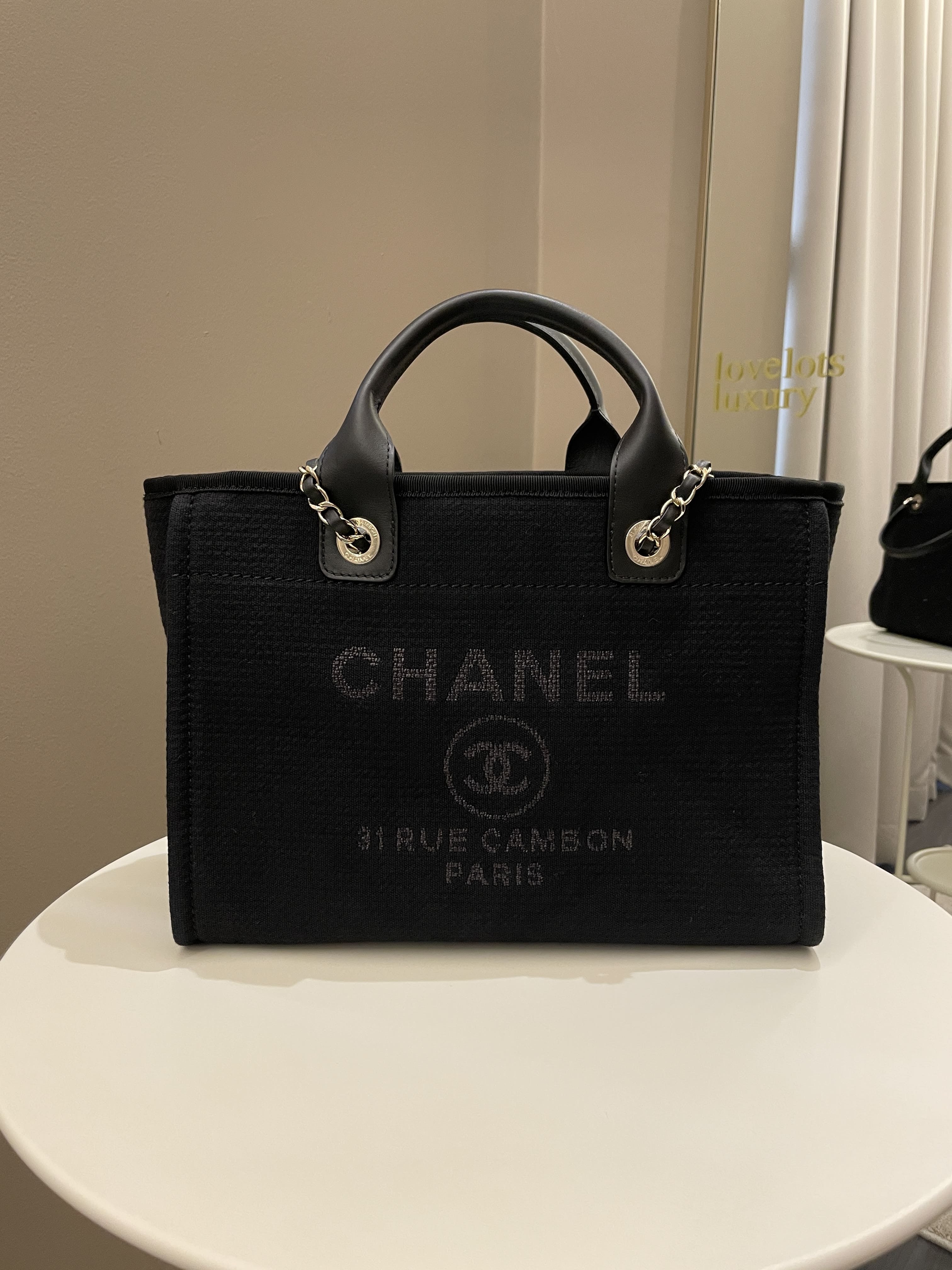 Chanel Deauville Shopper Tote Black