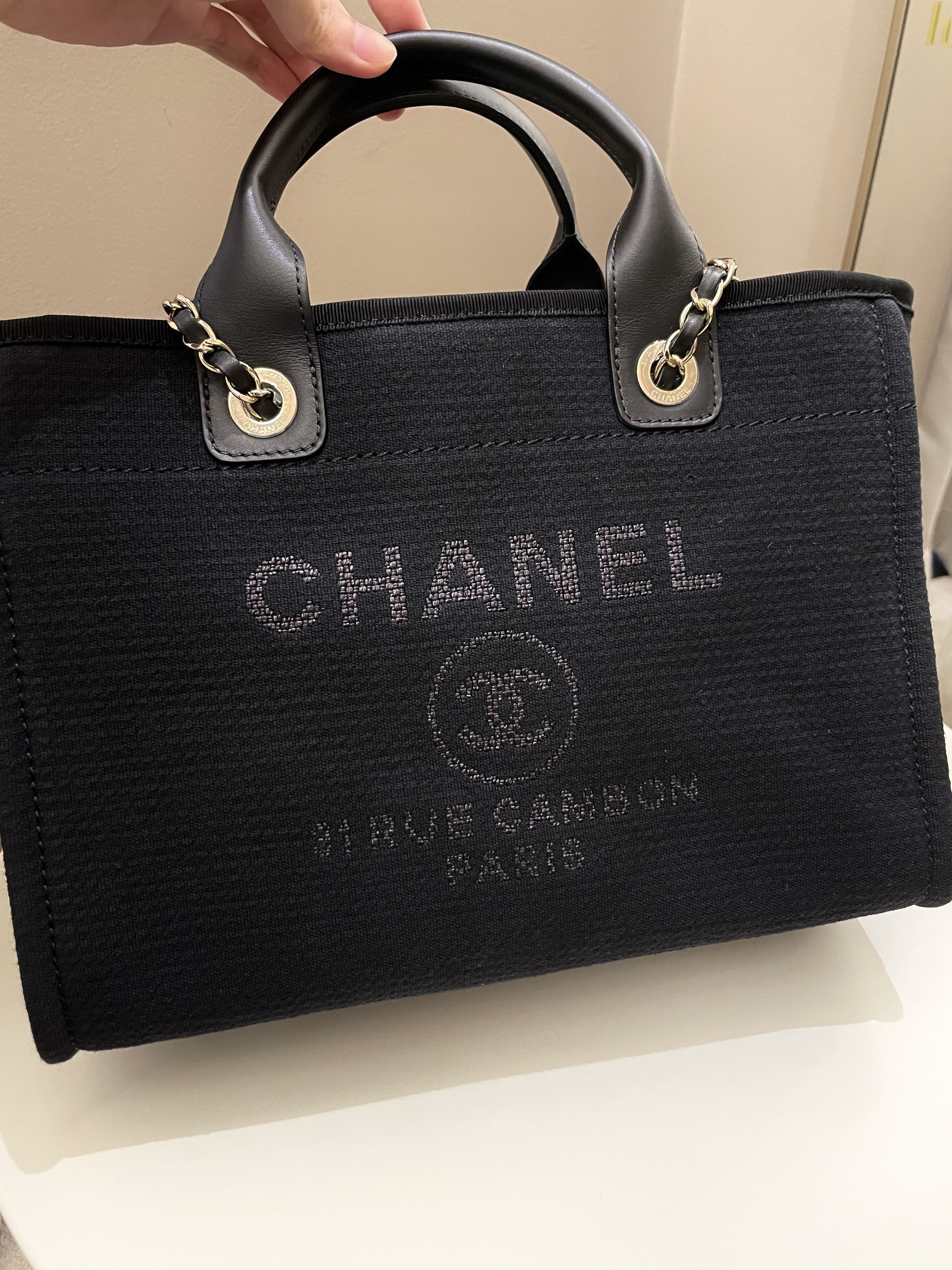 Chanel Deauville Shopper Tote Black