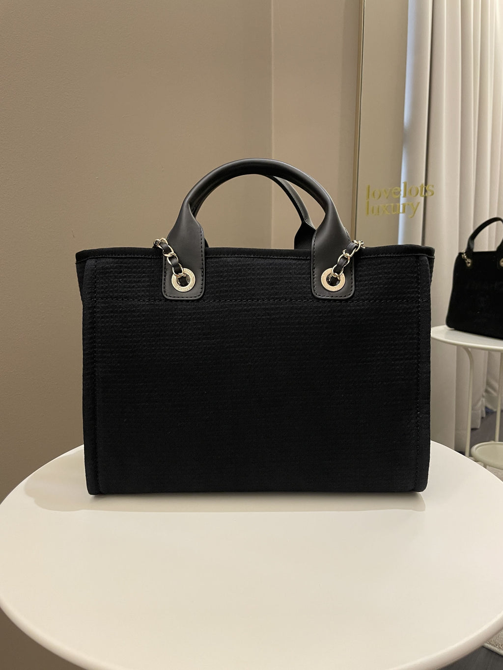 Chanel Deauville Shopper Tote Black