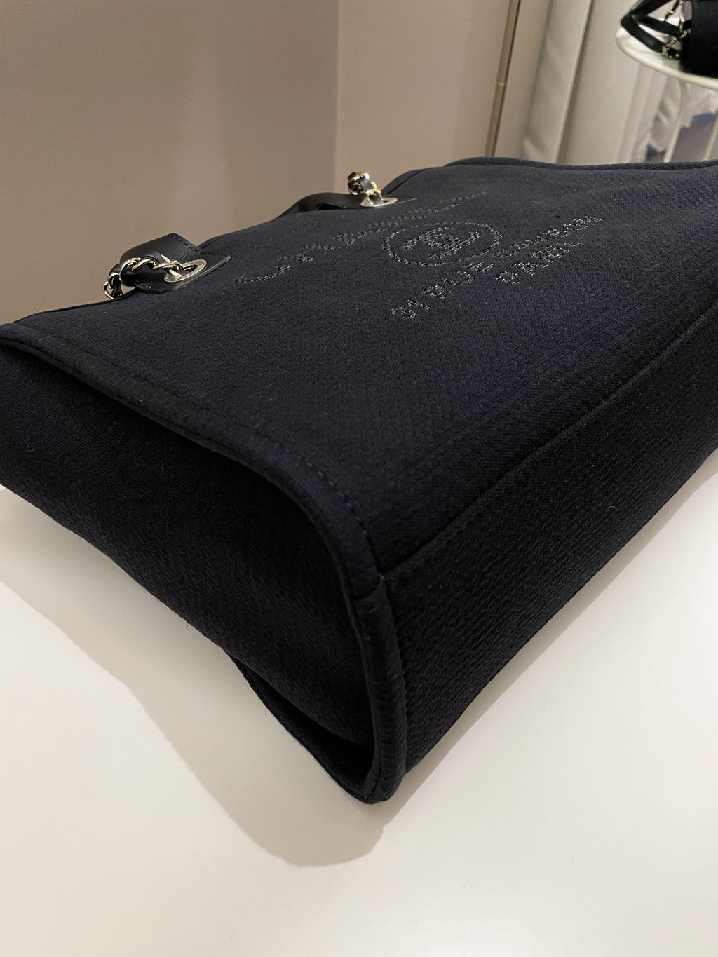 Chanel Deauville Shopper Tote Black