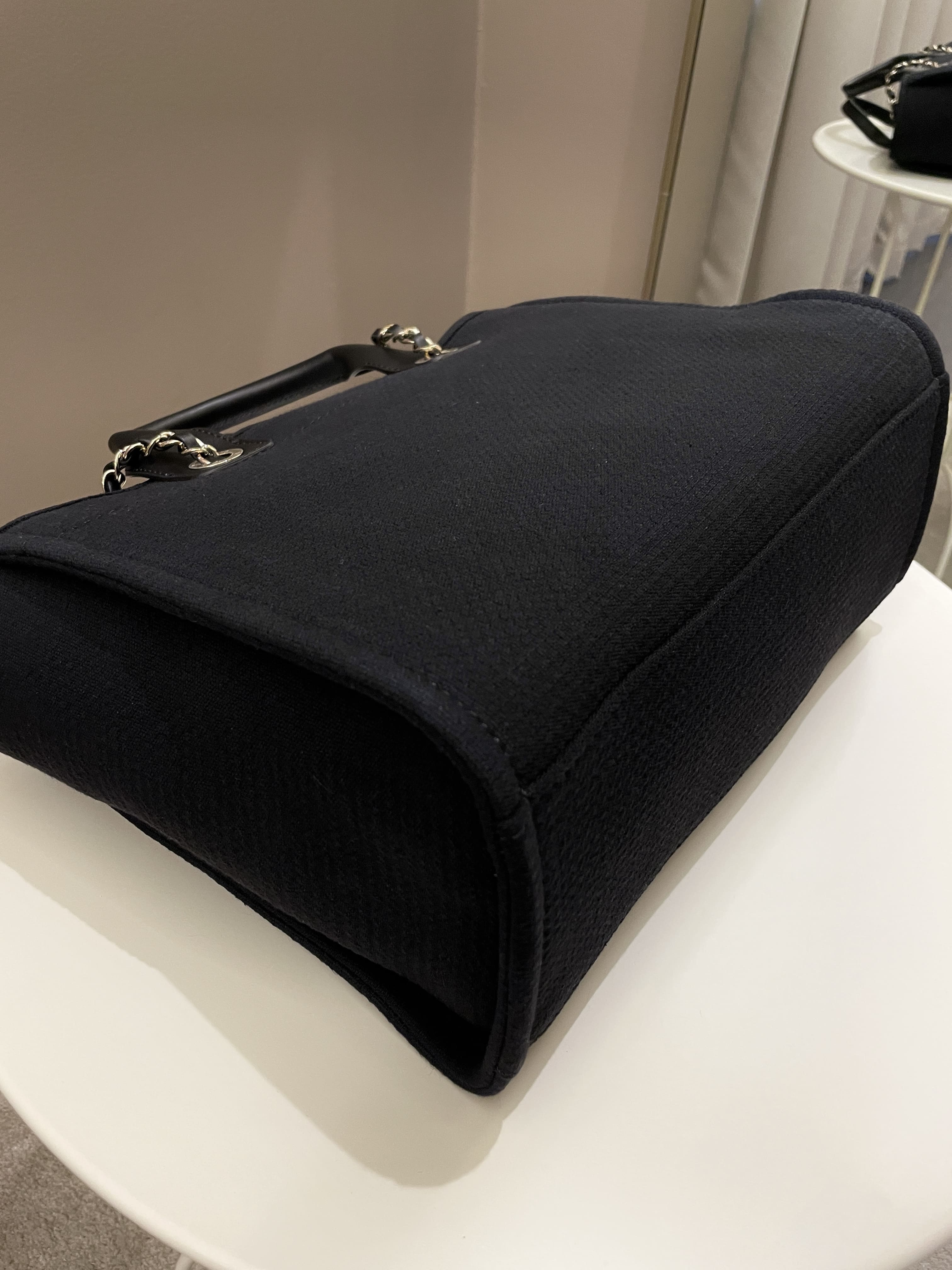 Chanel Deauville Shopper Tote Black