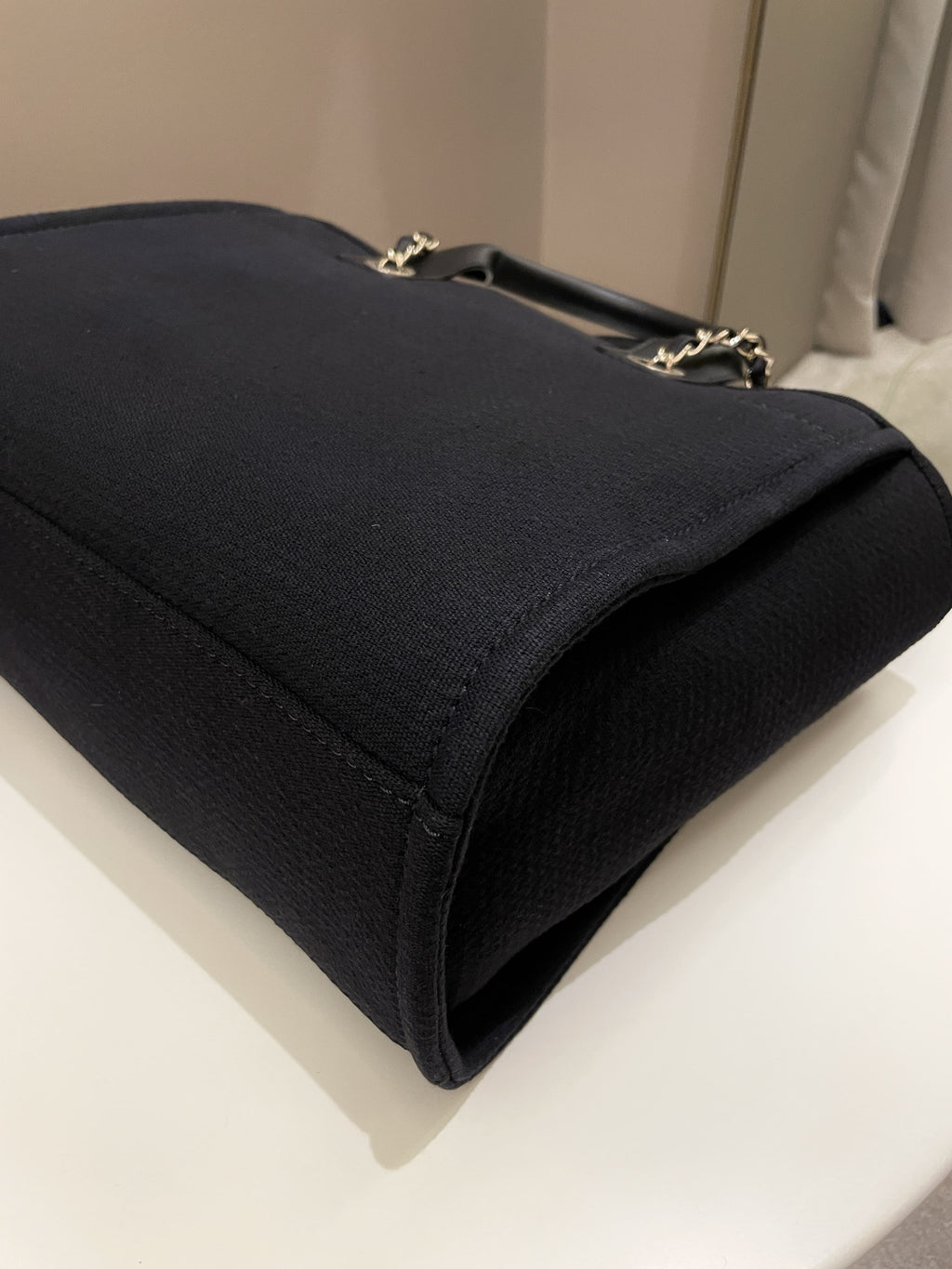 Chanel Deauville Shopper Tote Black