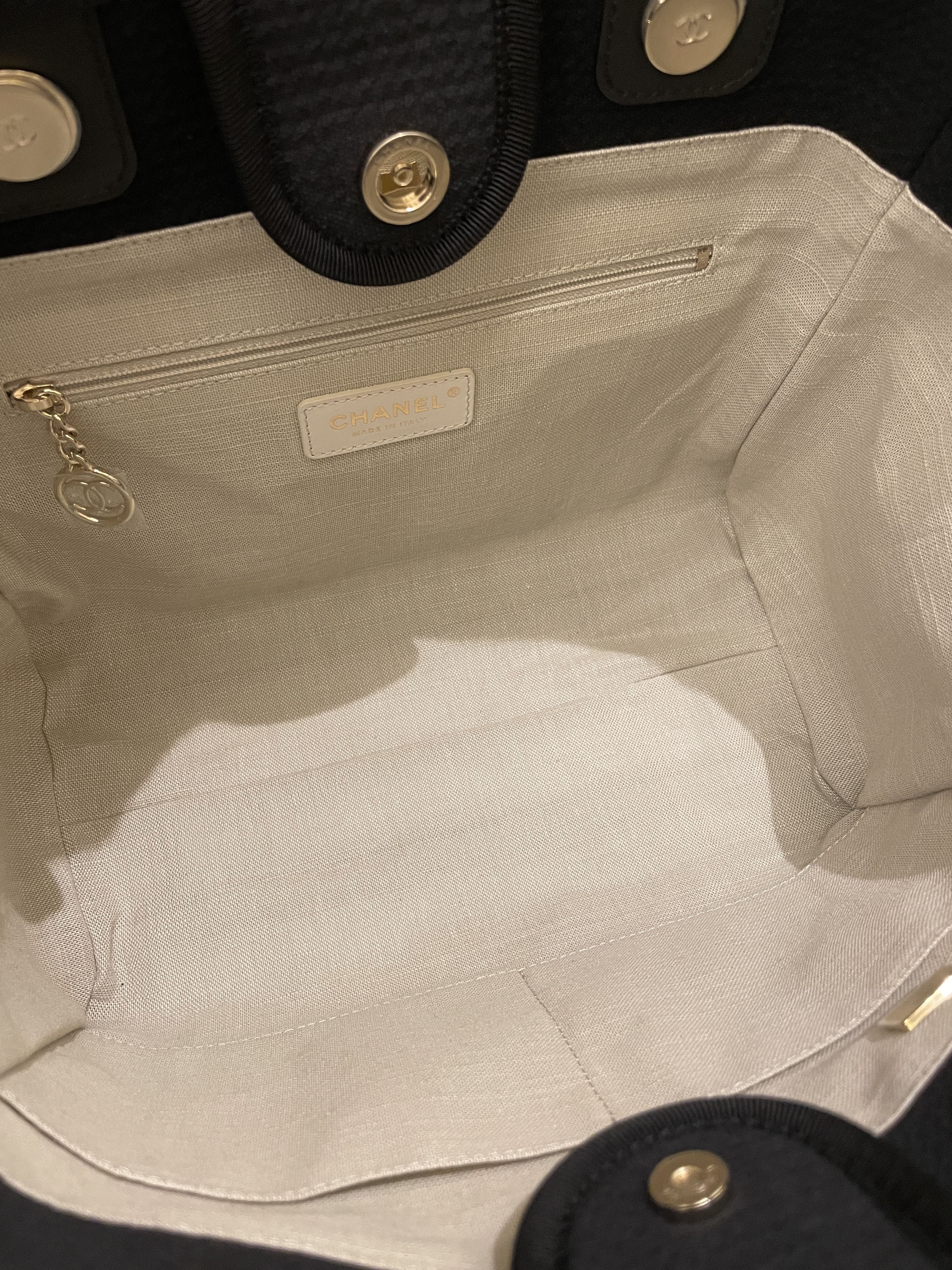 Chanel Deauville Shopper Tote Black