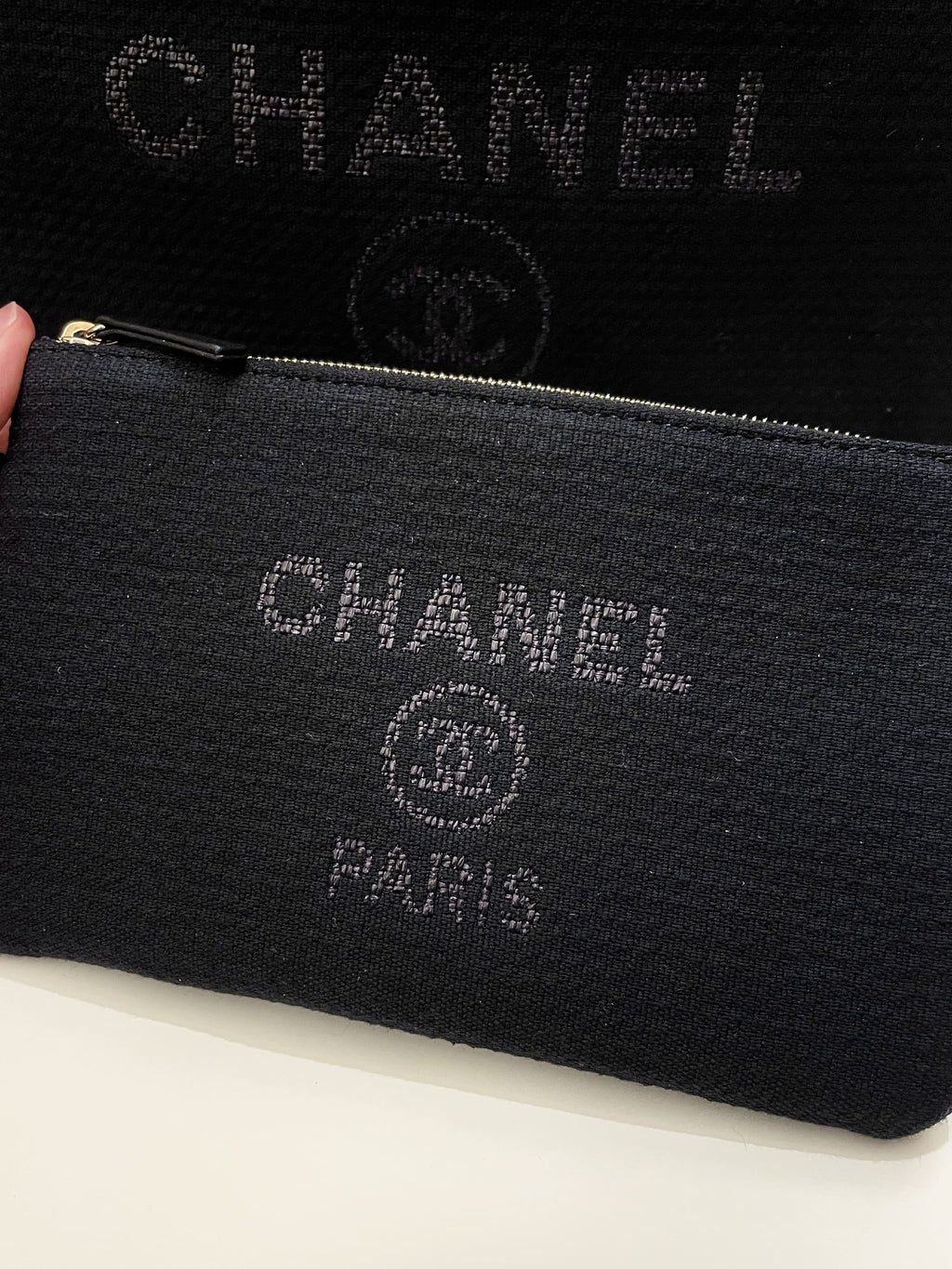 Chanel Deauville Shopper Tote Black