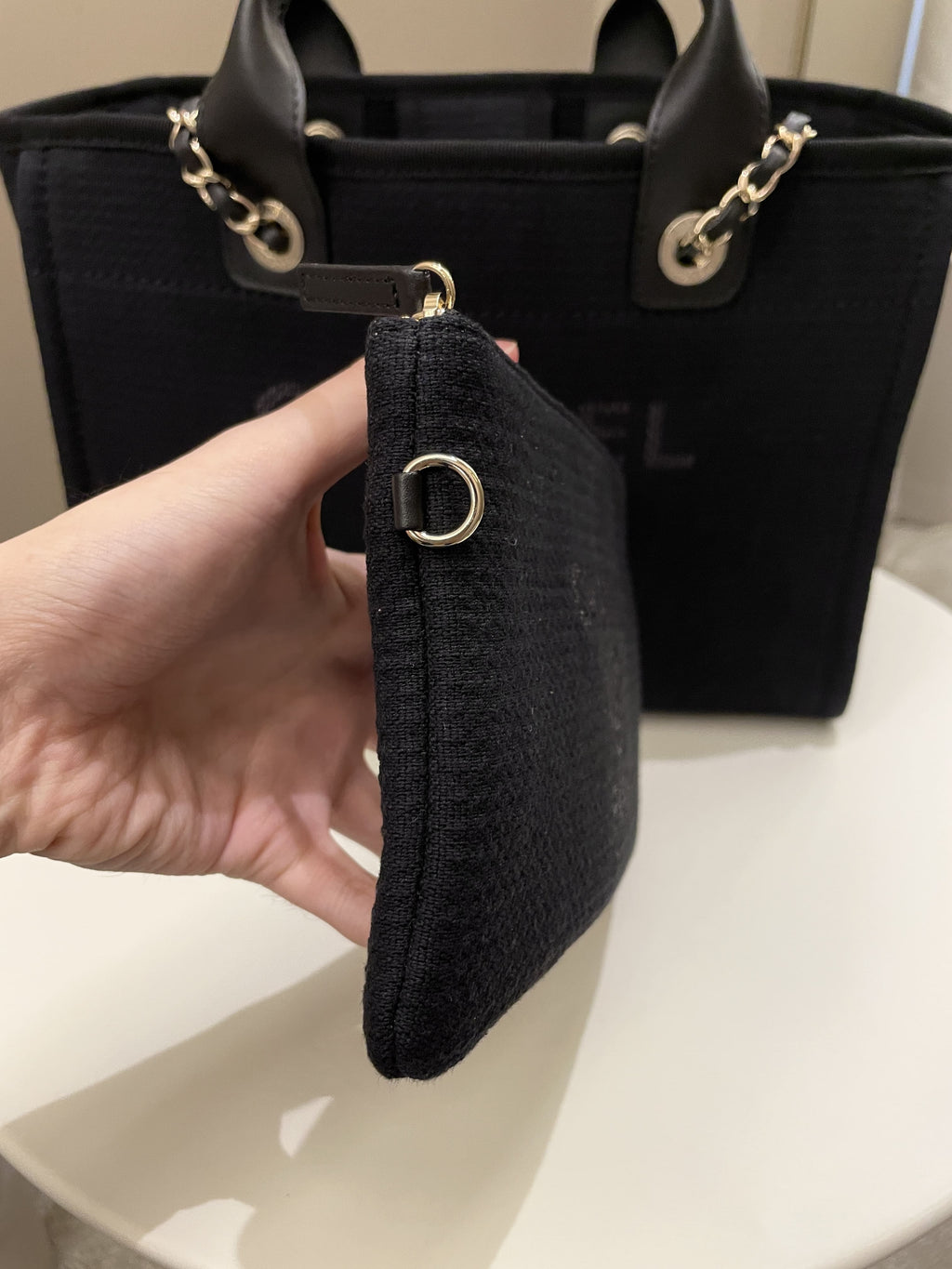 Chanel Deauville Shopper Tote Black