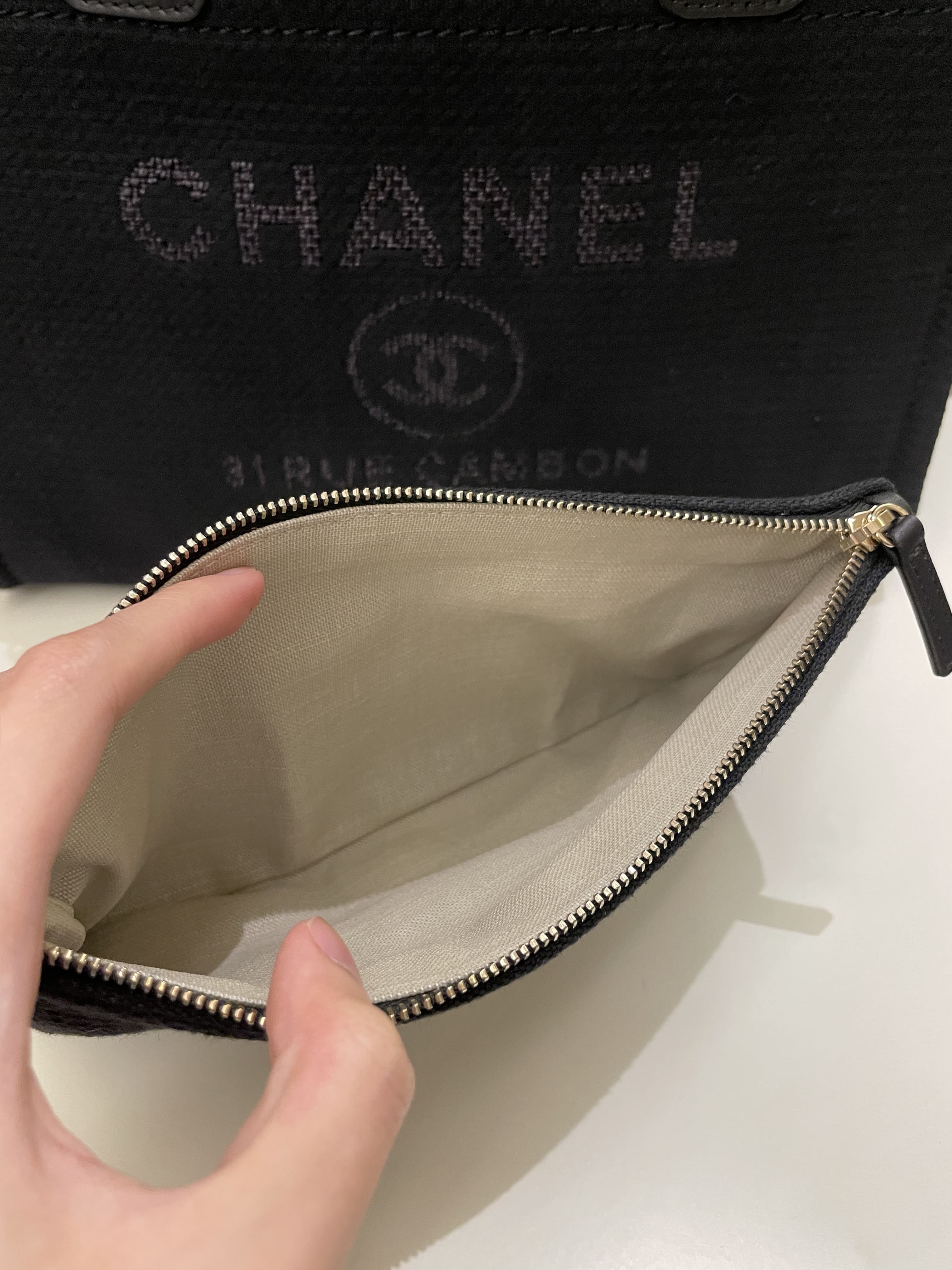 Chanel Deauville Shopper Tote Black