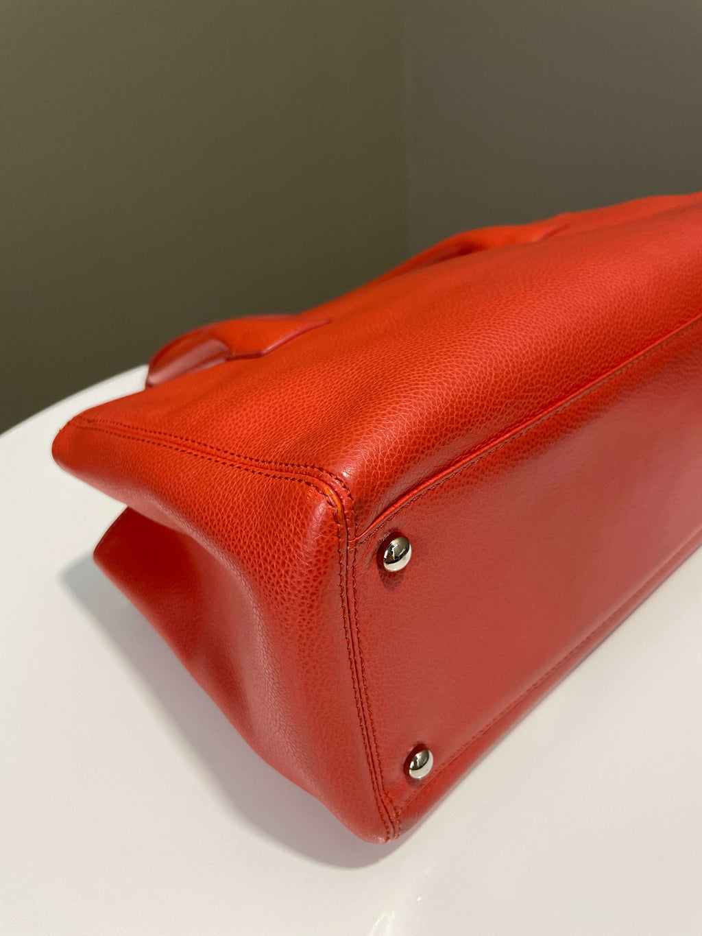 Chanel Executive Tote Coral Red Calfskin
