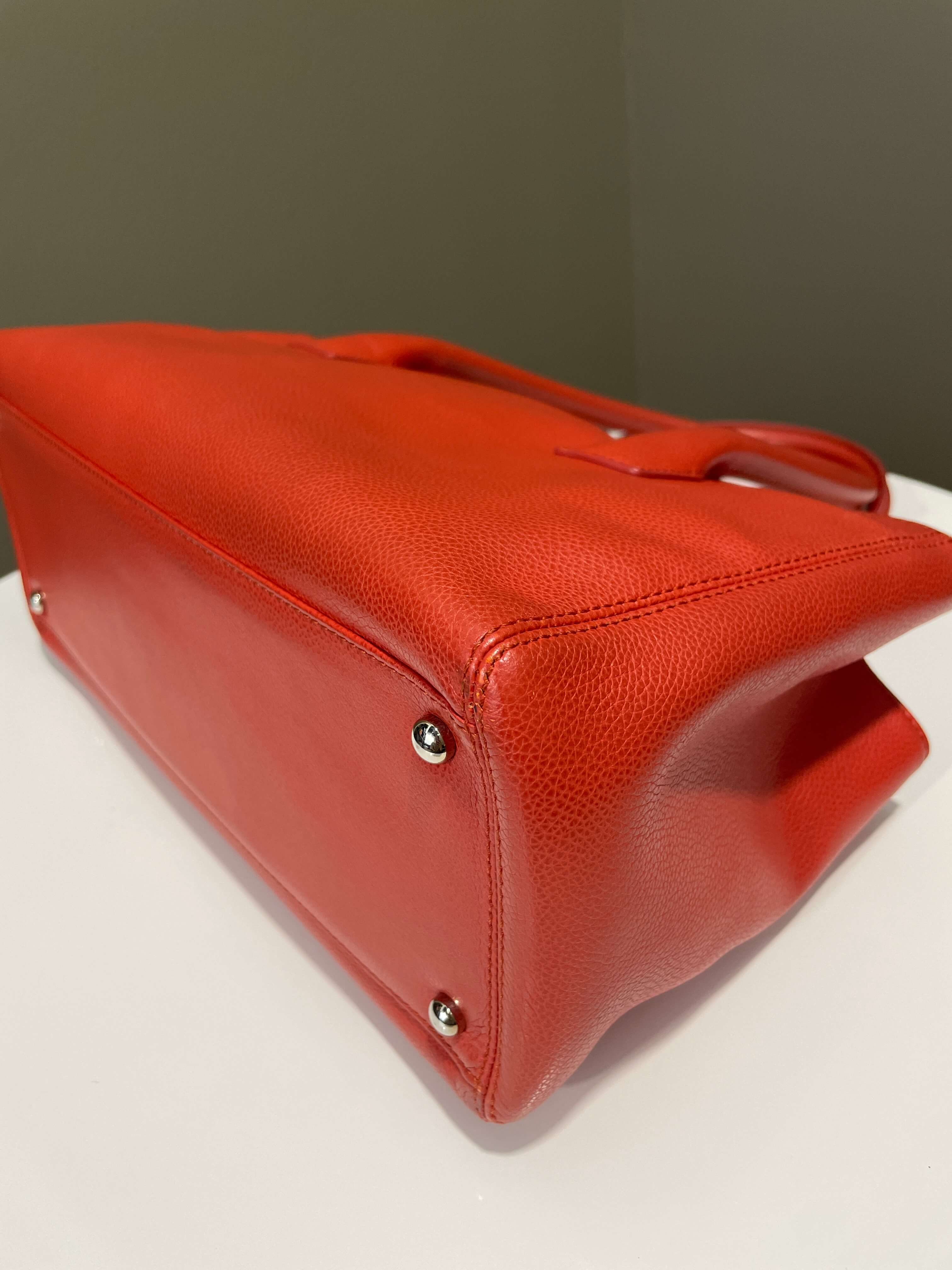 Chanel Executive Tote Coral Red Calfskin