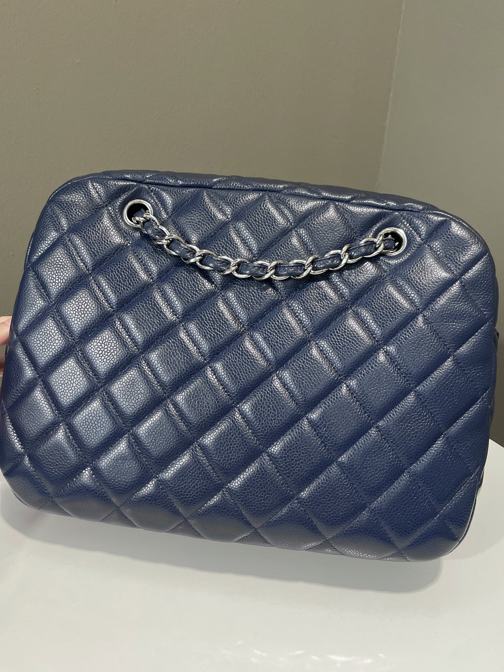 Chanel Jumbo Camera Bag Navy Caviar
