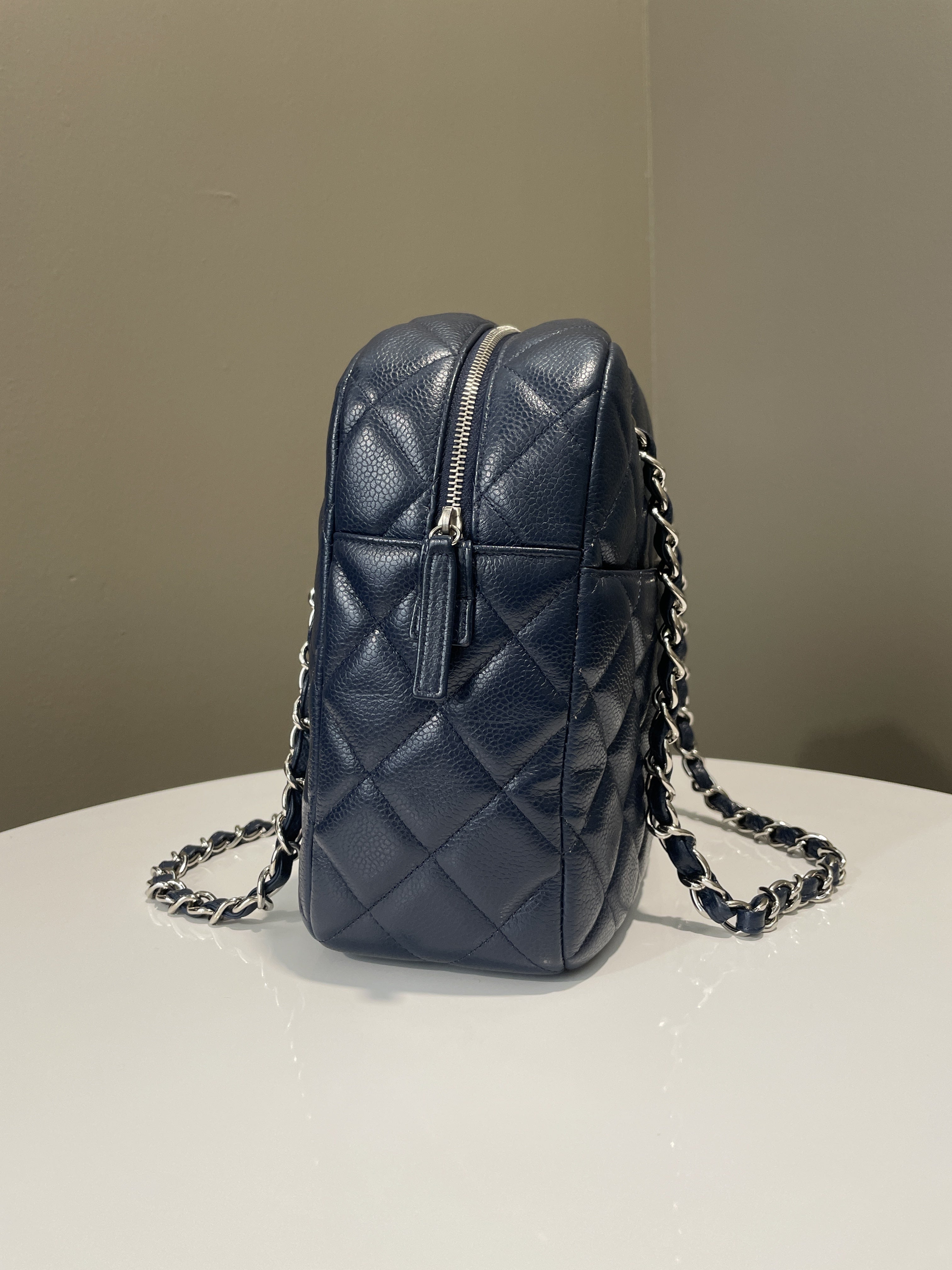 Chanel Jumbo Camera Bag Navy Caviar