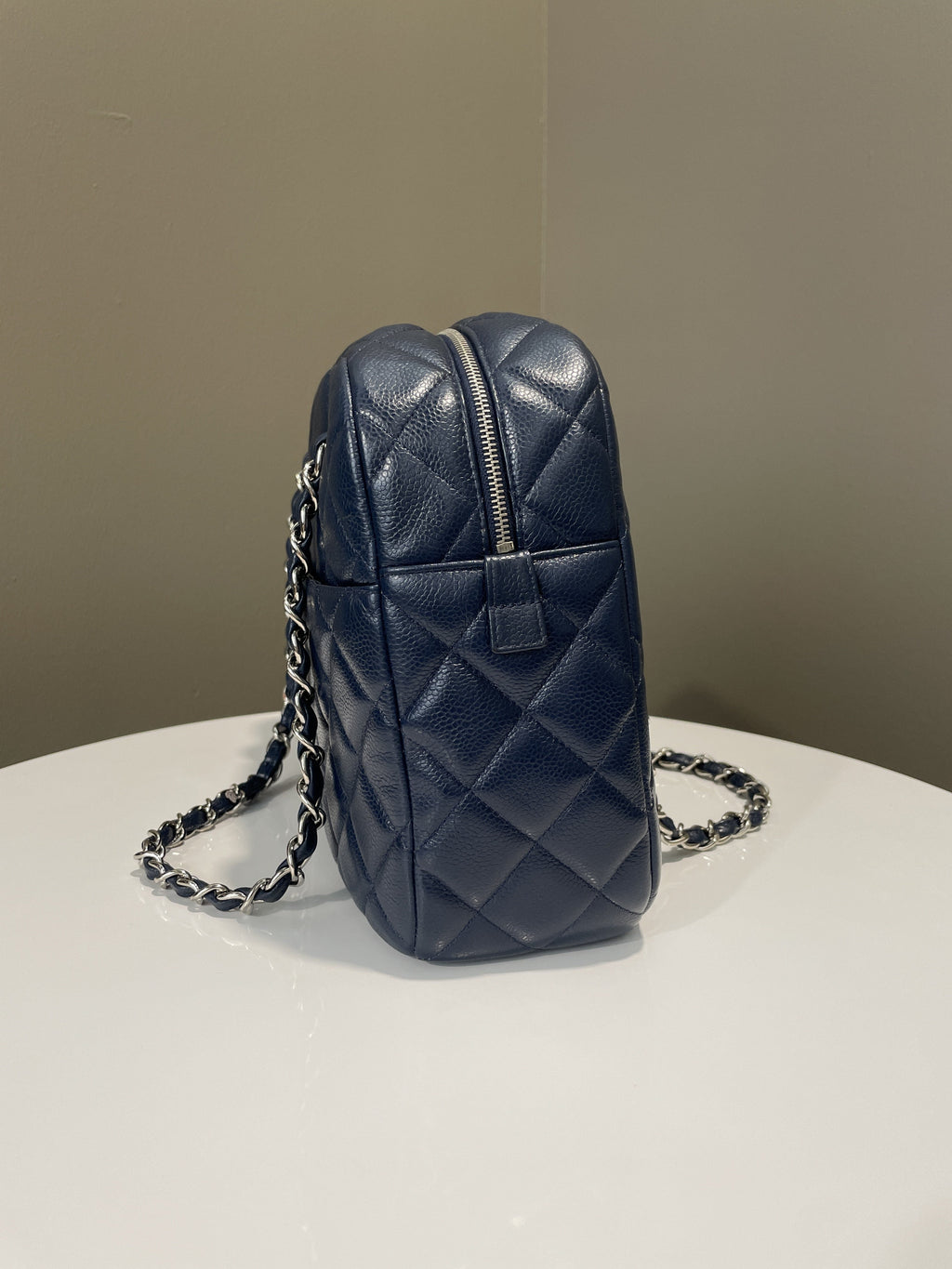 Chanel Jumbo Camera Bag Navy Caviar
