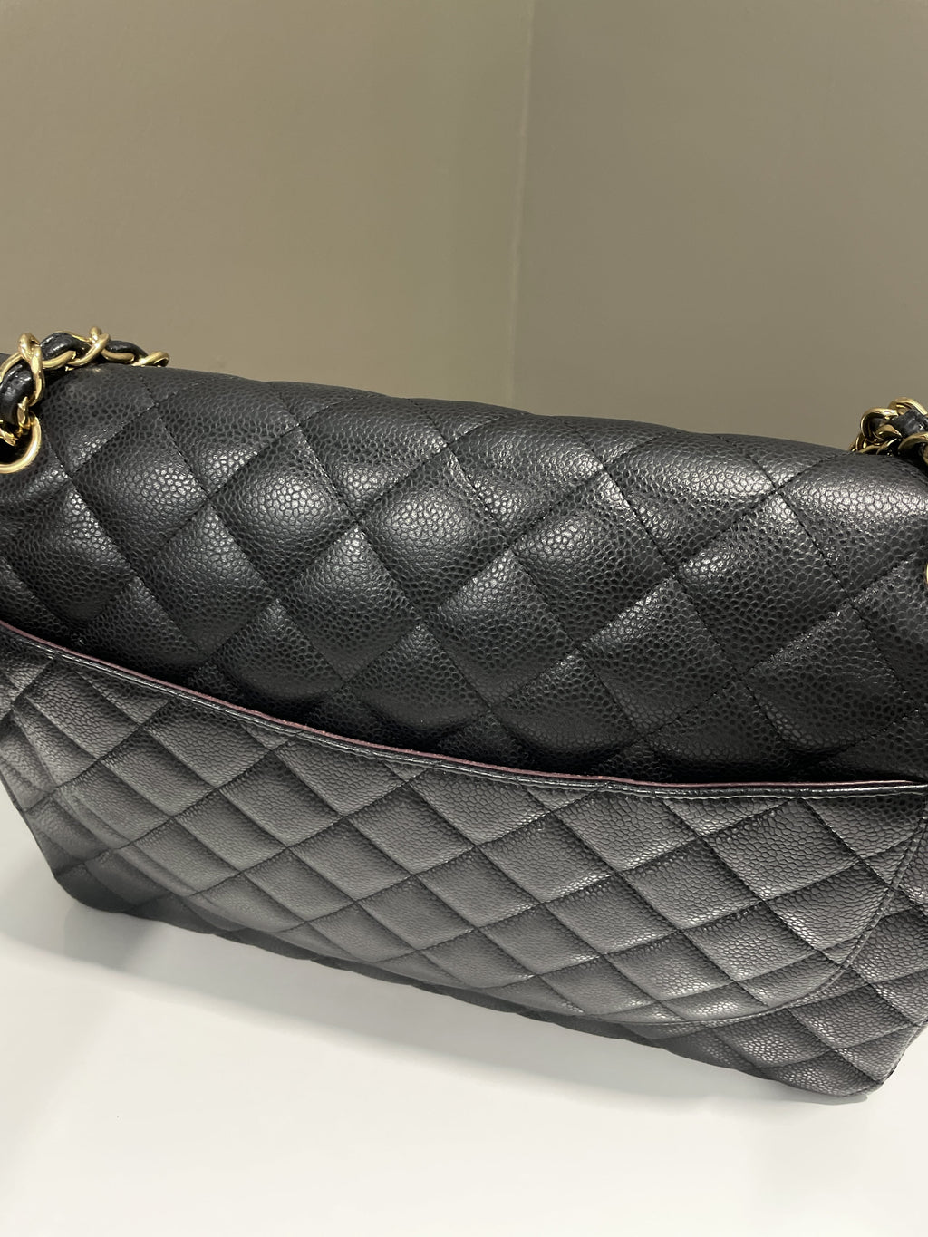 Chanel Classic Quilted Maxi Double Flap Black Caviar