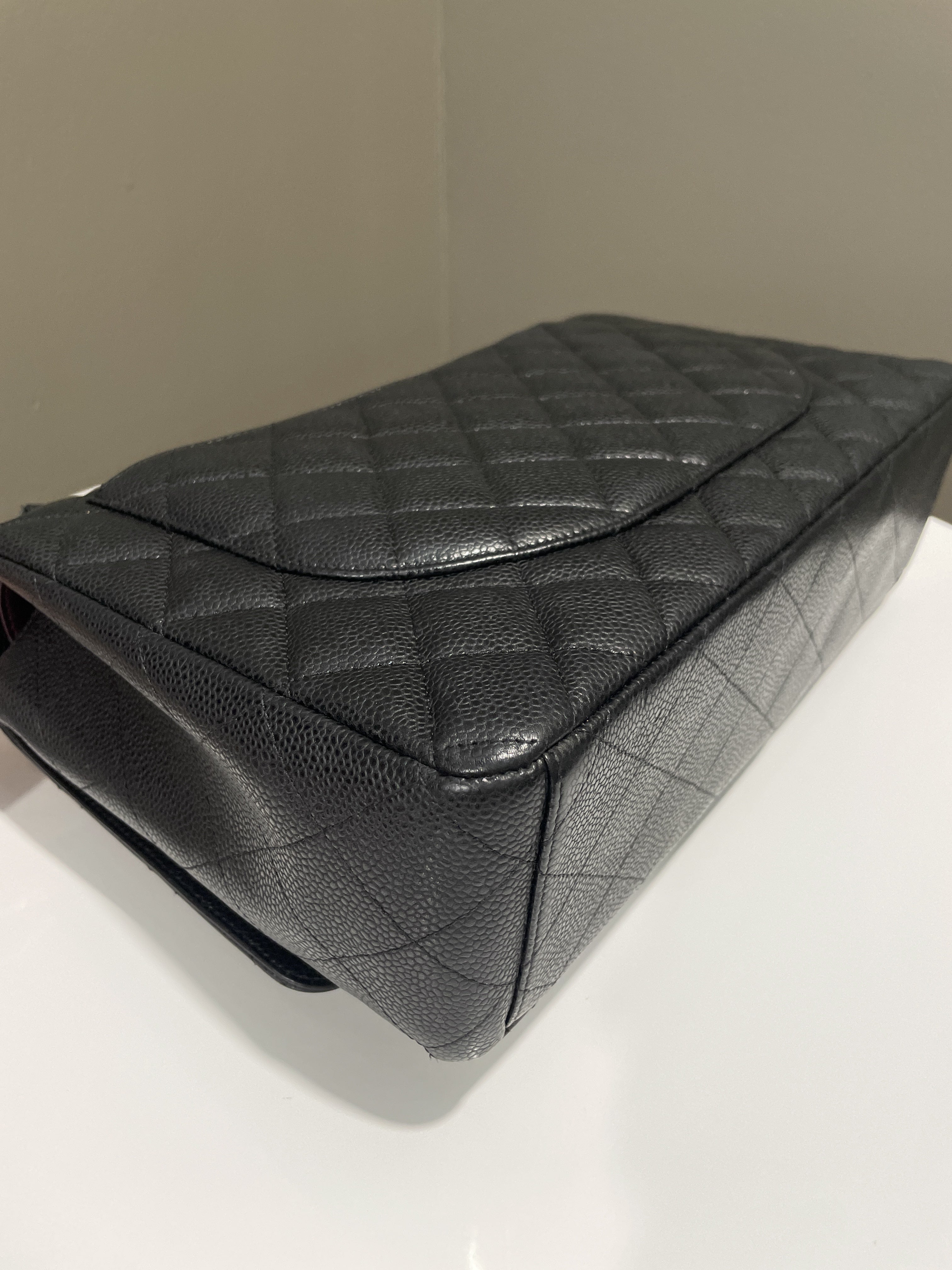 Chanel Classic Quilted Maxi Double Flap Black Caviar
