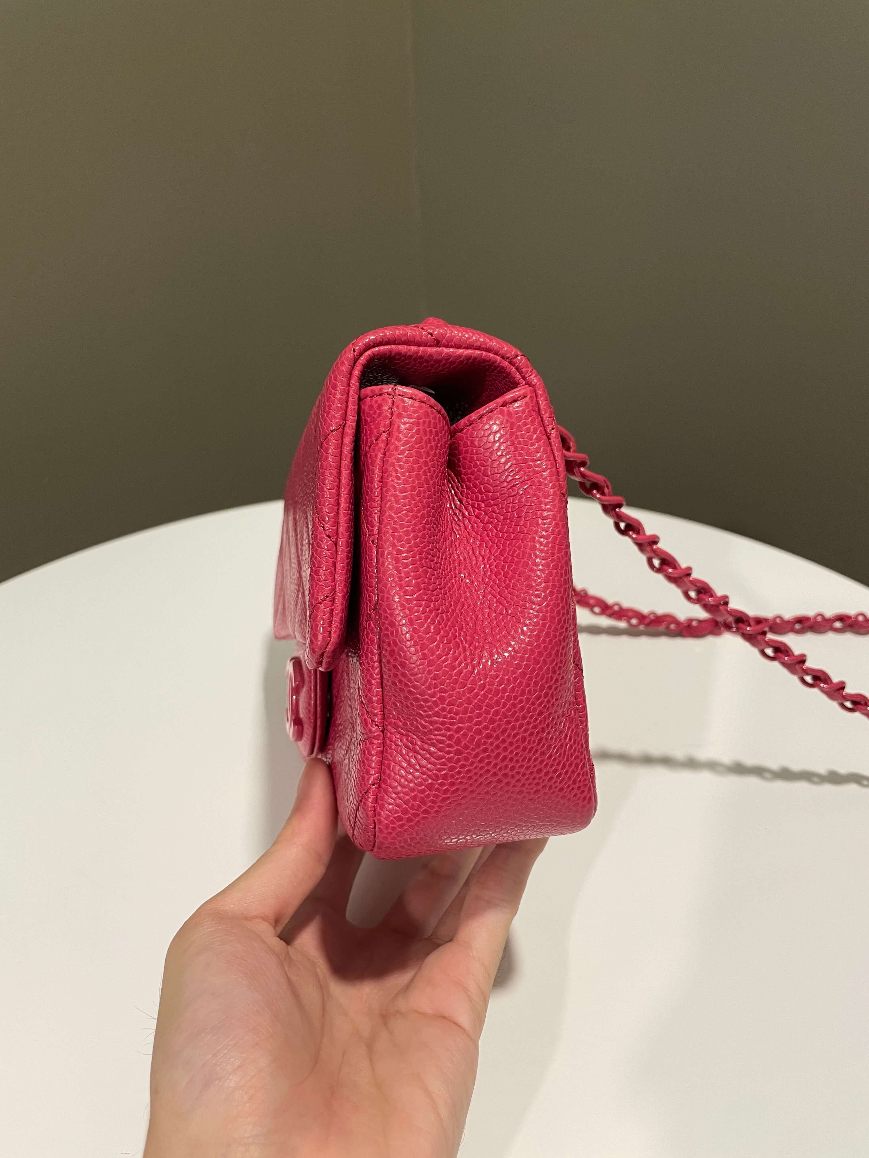 Chanel Quilted Incognito Mini Square Rose Pink Caviar