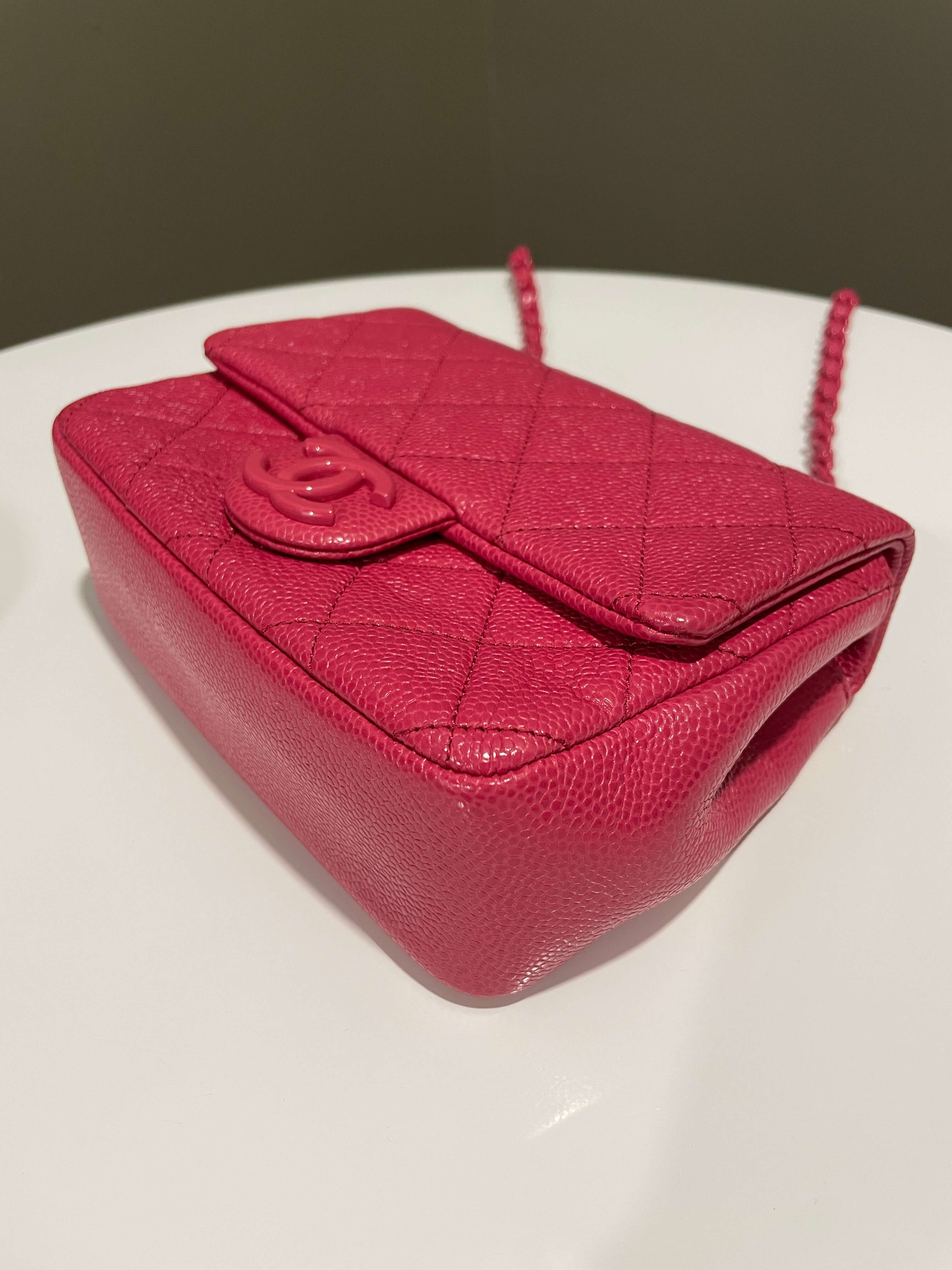 Chanel Quilted Incognito Mini Square Rose Pink Caviar