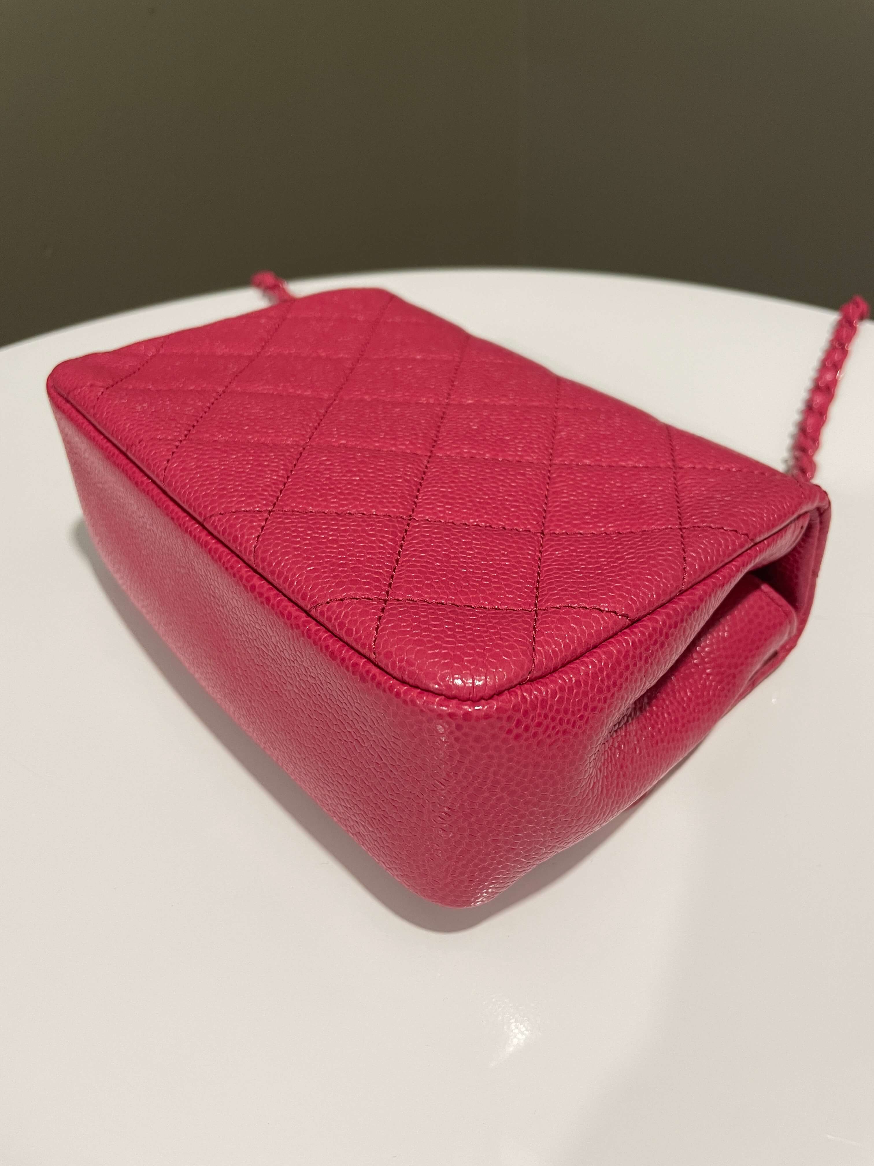Chanel Quilted Incognito Mini Square Rose Pink Caviar