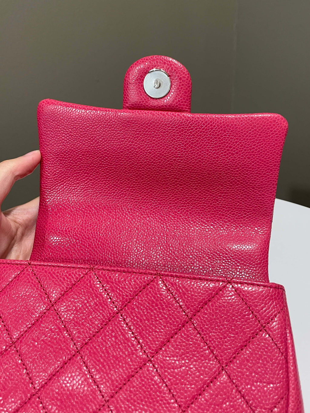 Chanel Quilted Incognito Mini Square Rose Pink Caviar