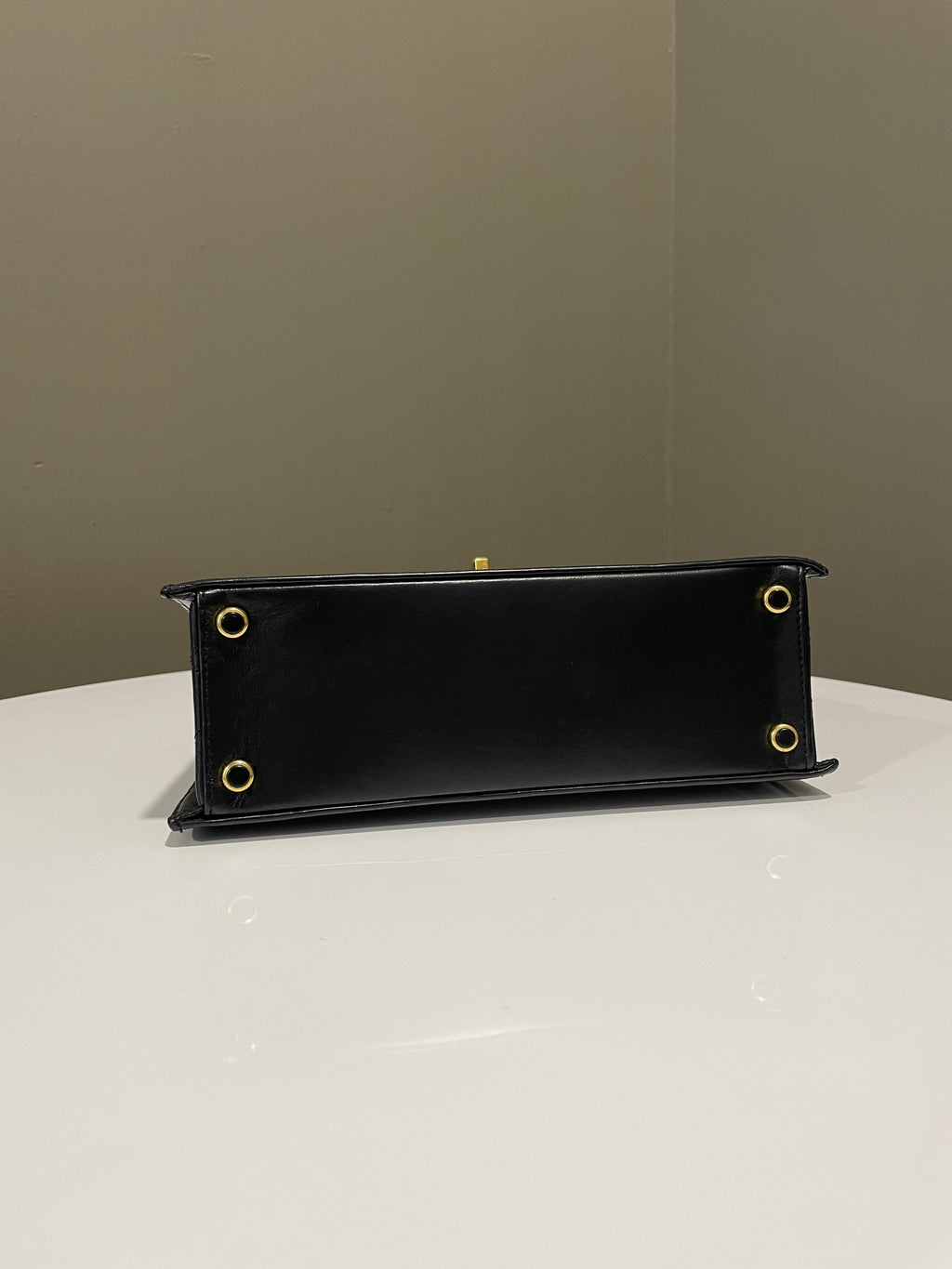 Chanel Vintage Trapezoid Bag Black Lambskin