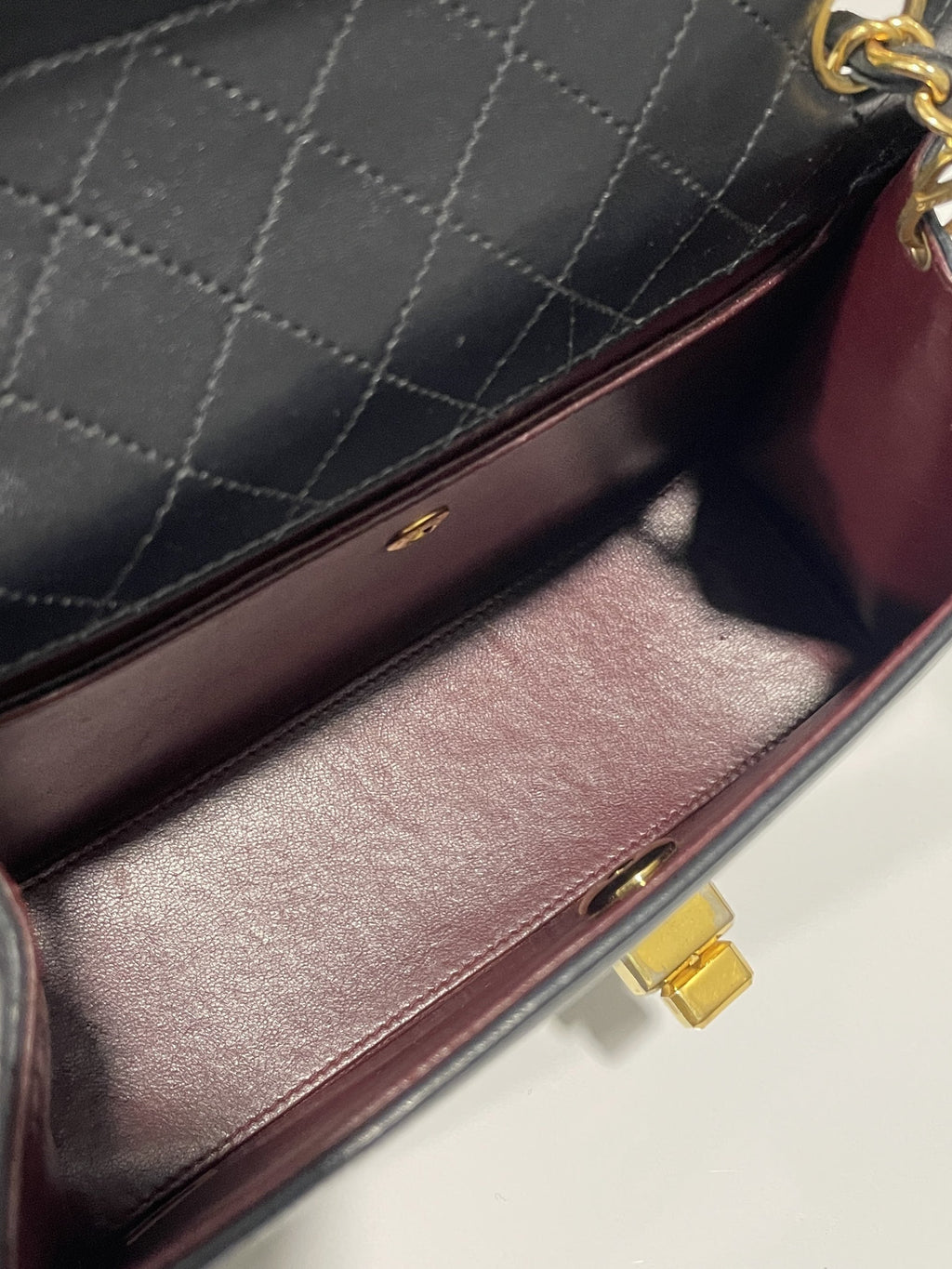 Chanel Vintage Trapezoid Bag Black Lambskin